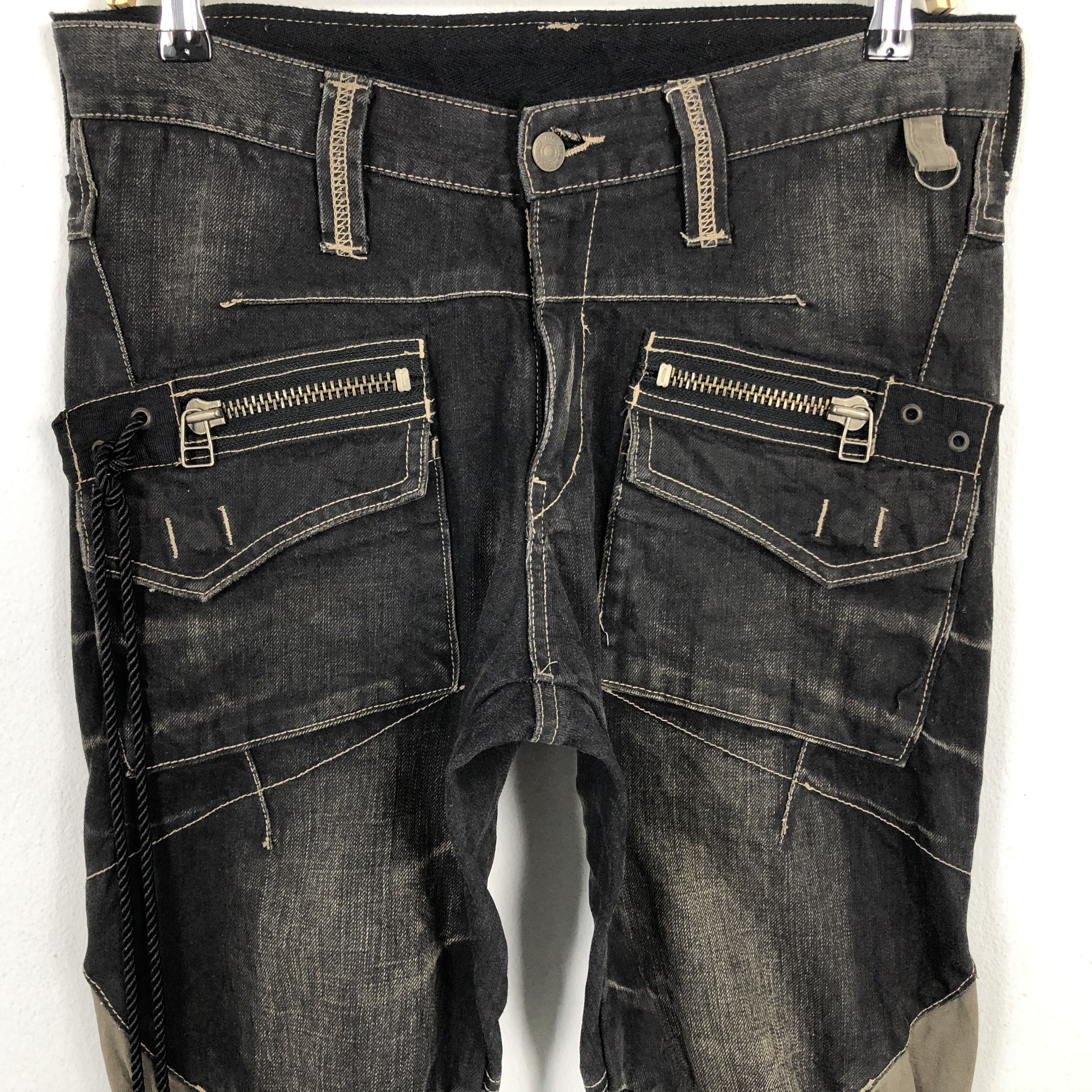 PPFM × Seditionaries × Vintage Vintage PPFM Punk Style Multi pocket Design Denim Jeans Size US 33 - 2 Thumbnail