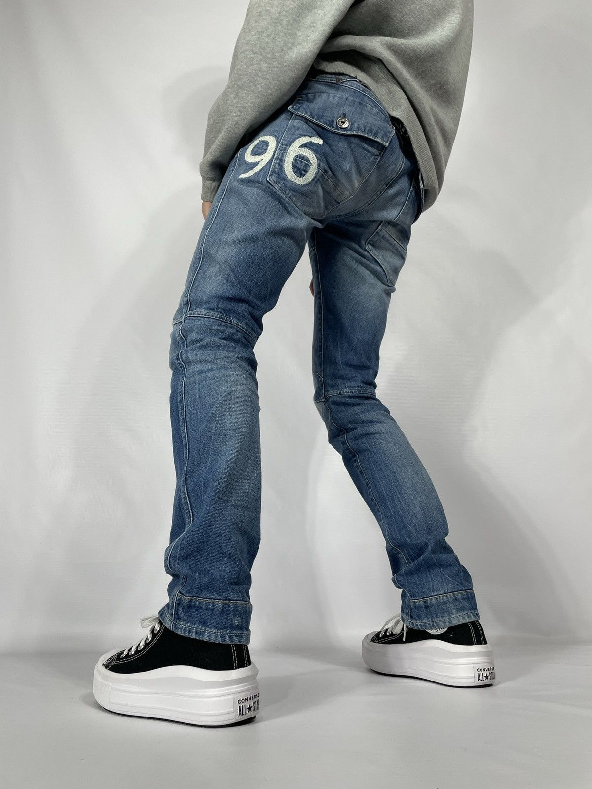 Vintage G Star Raw jeans double knee blue denim slim fit