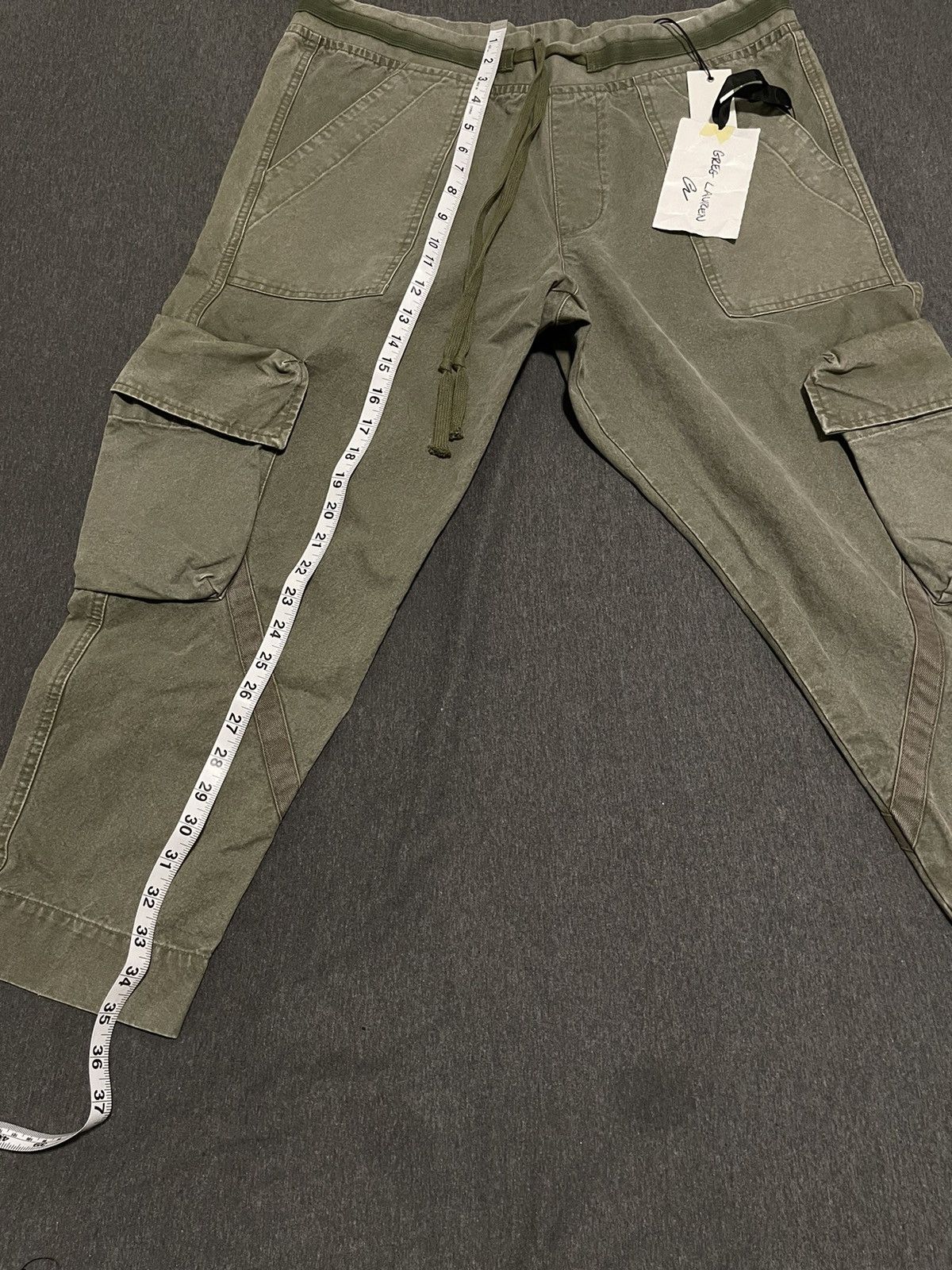 Greg Lauren Greg Lauren Army Tent Cropped Cargo Trousers Size US 32 / EU 48 - 6 Thumbnail
