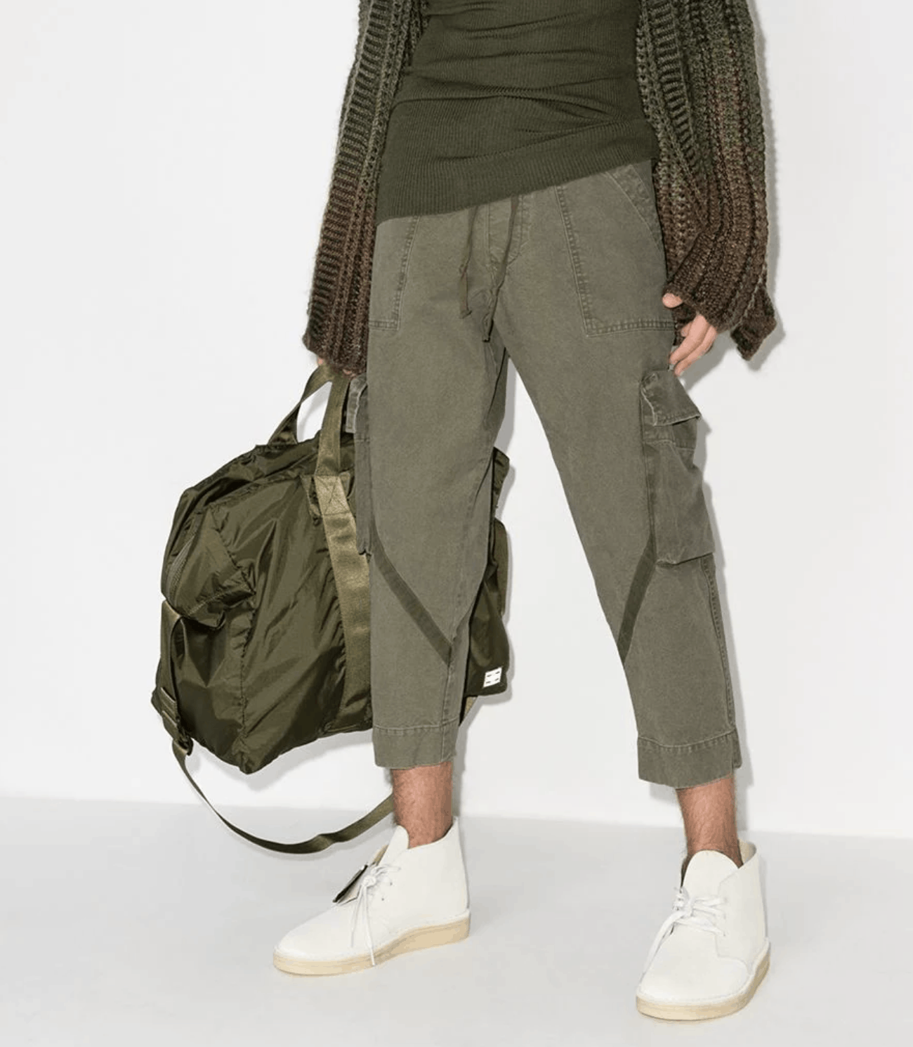 Greg Lauren Greg Lauren Army Tent Cropped Cargo Trousers Size US 32 / EU 48 - 3 Thumbnail