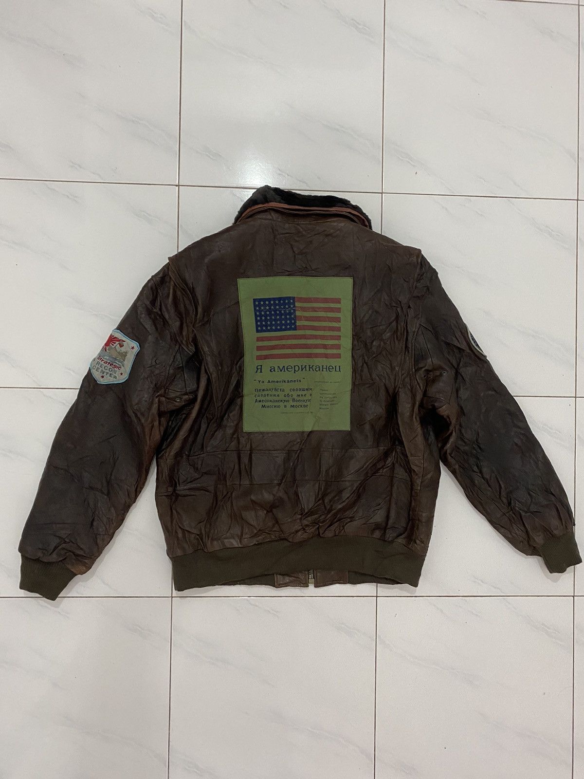 Genuine Leather 🔥Vintage🔥 G-1 US Navy Top Gun Leather Jacket Size US XL / EU 56 / 4 - 12 Thumbnail