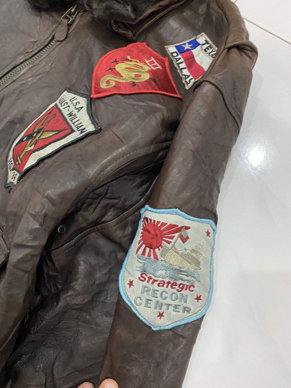 Genuine Leather 🔥Vintage🔥 G-1 US Navy Top Gun Leather Jacket Size US XL / EU 56 / 4 - 6 Thumbnail