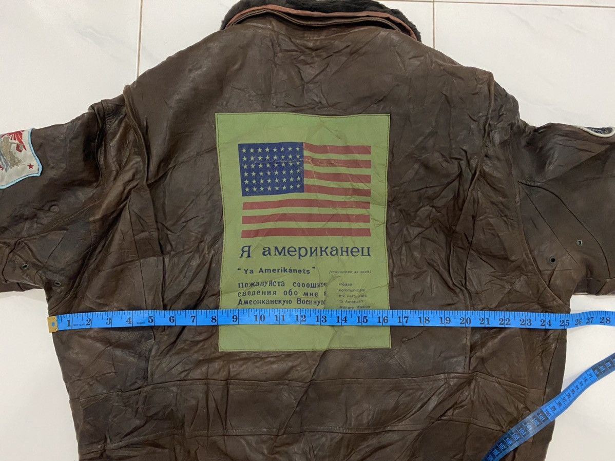 Genuine Leather 🔥Vintage🔥 G-1 US Navy Top Gun Leather Jacket Size US XL / EU 56 / 4 - 15 Thumbnail