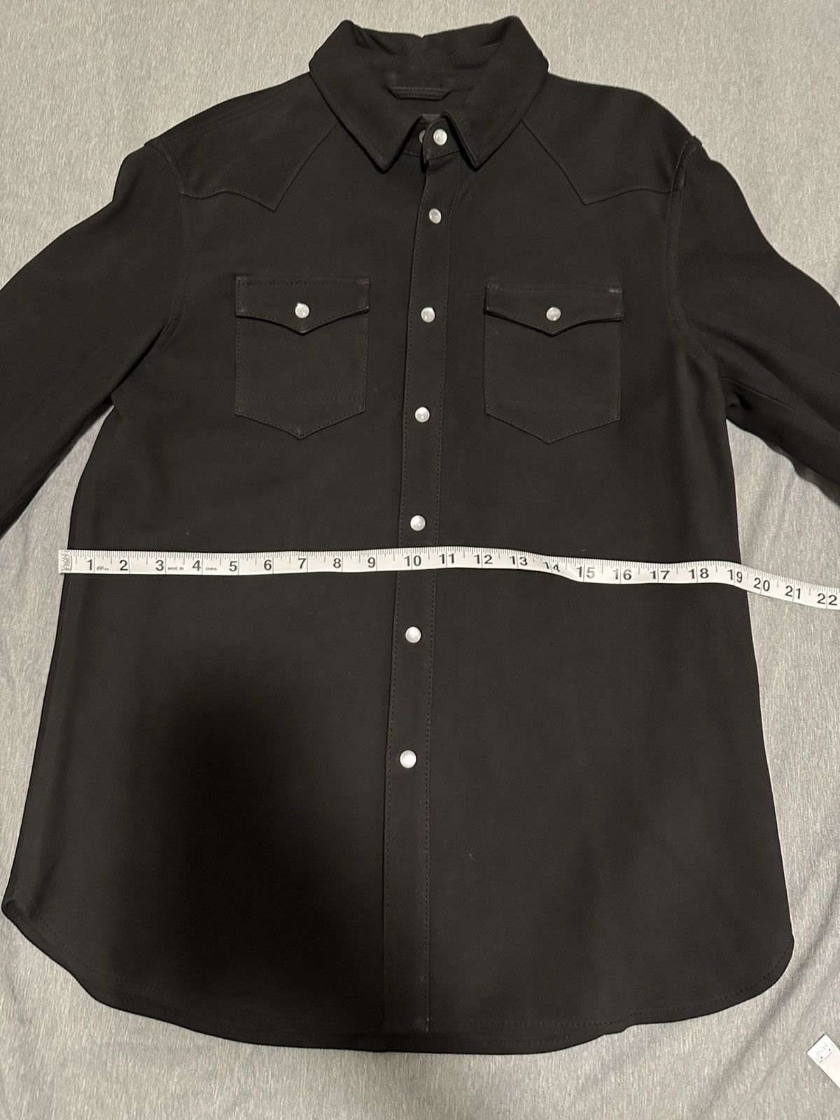 Allsaints Leather Long Sleeve Shirt Size US M / EU 48-50 / 2 - 4 Thumbnail