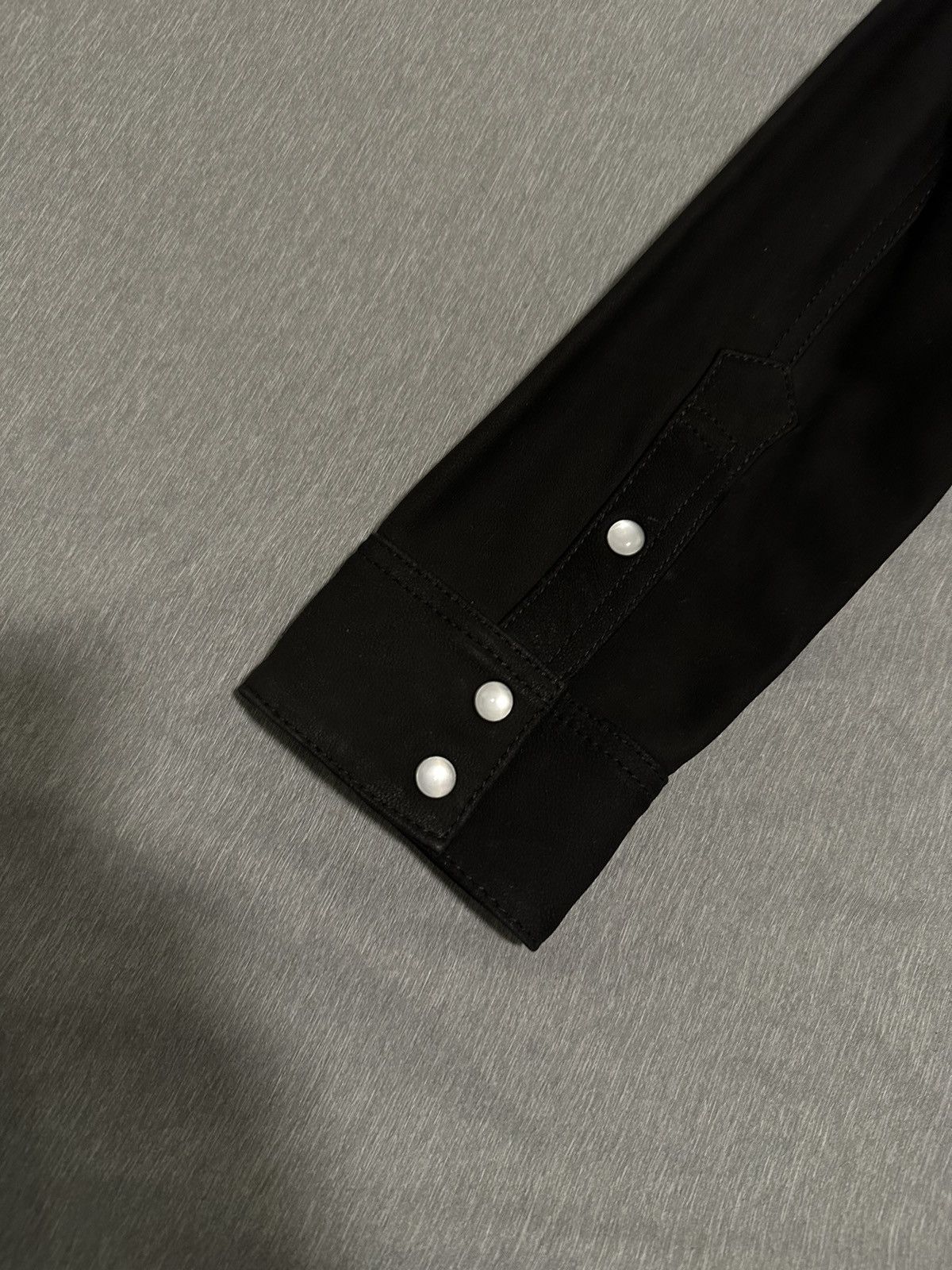 Allsaints Leather Long Sleeve Shirt Size US M / EU 48-50 / 2 - 7 Thumbnail