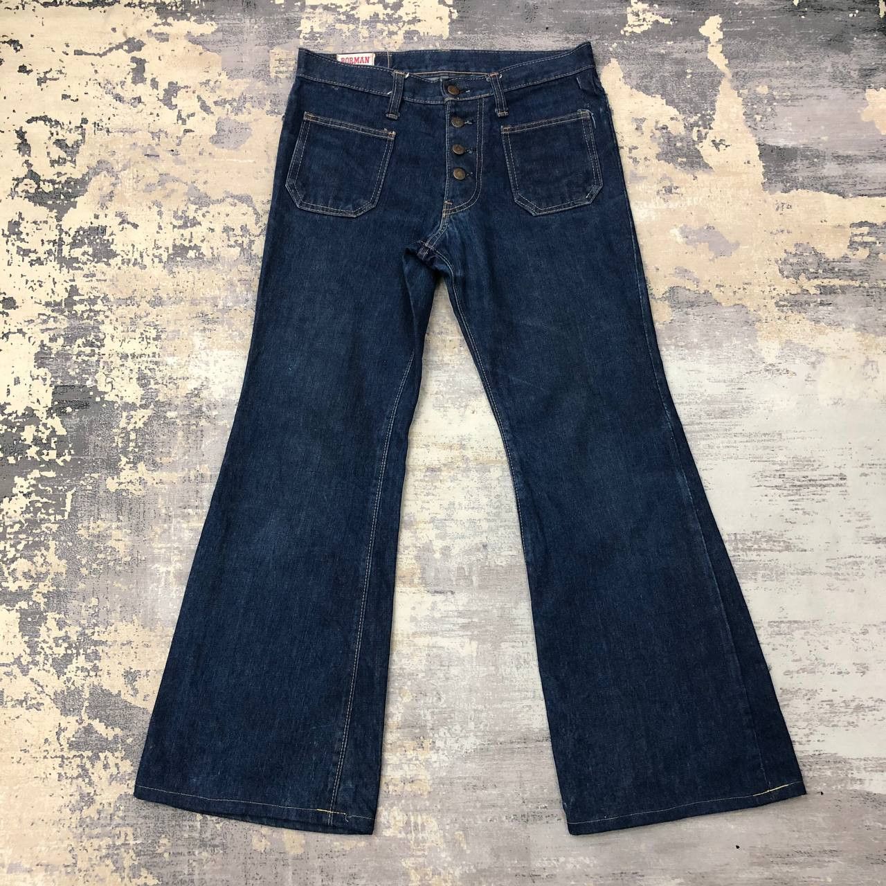 Vintage P197 VTG BORMAN FLARED DENIM Size US 32 / EU 48 - 1 Thumbnail