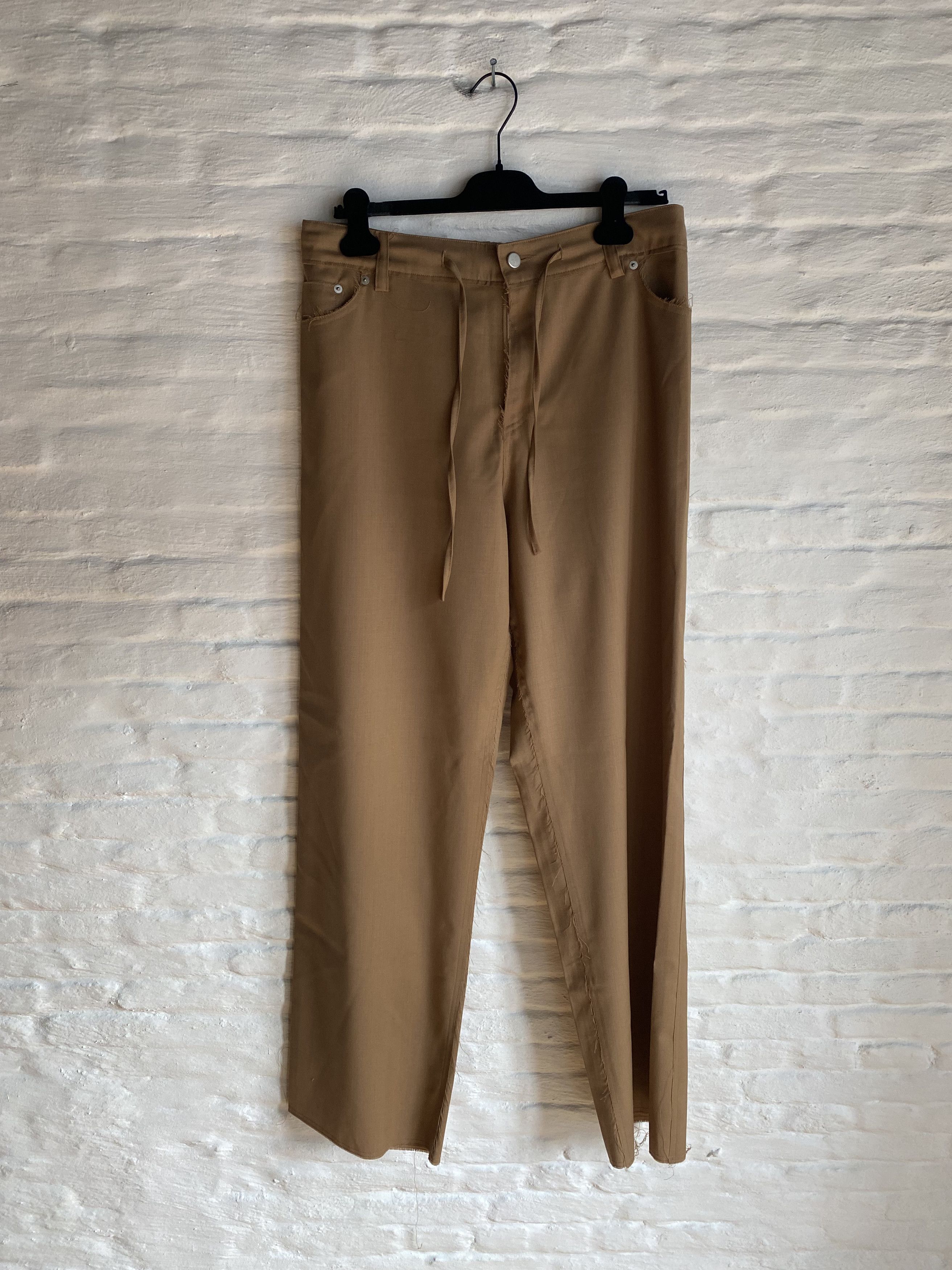 image of Cmmn Swdn Beautiful Raw Hems Pants Size 52 in Beige, Men's