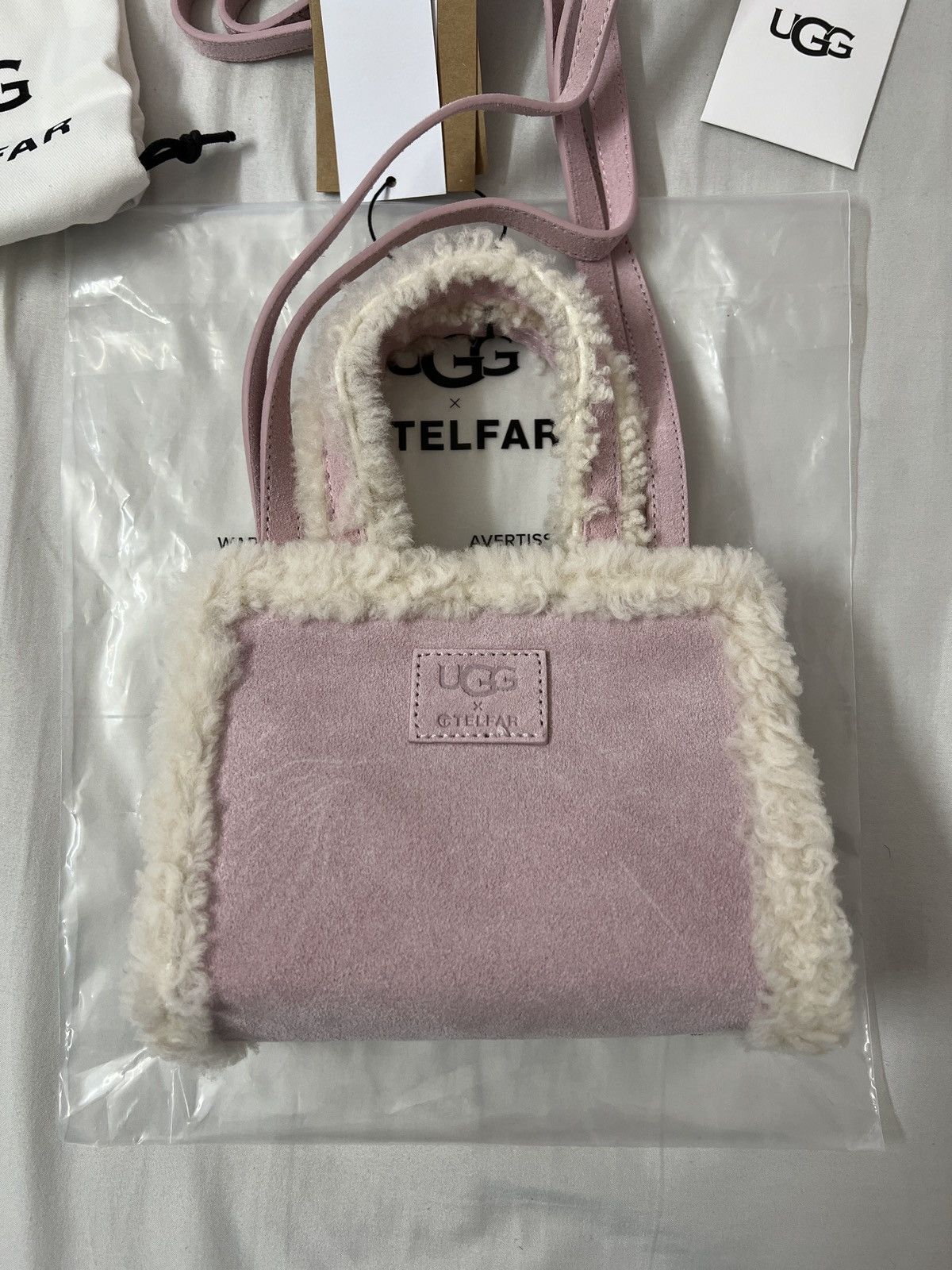 Telfar Ugg x Telfar Small Shopper Shopping Mini Bag Purse Pink Size ONE SIZE - 3 Thumbnail