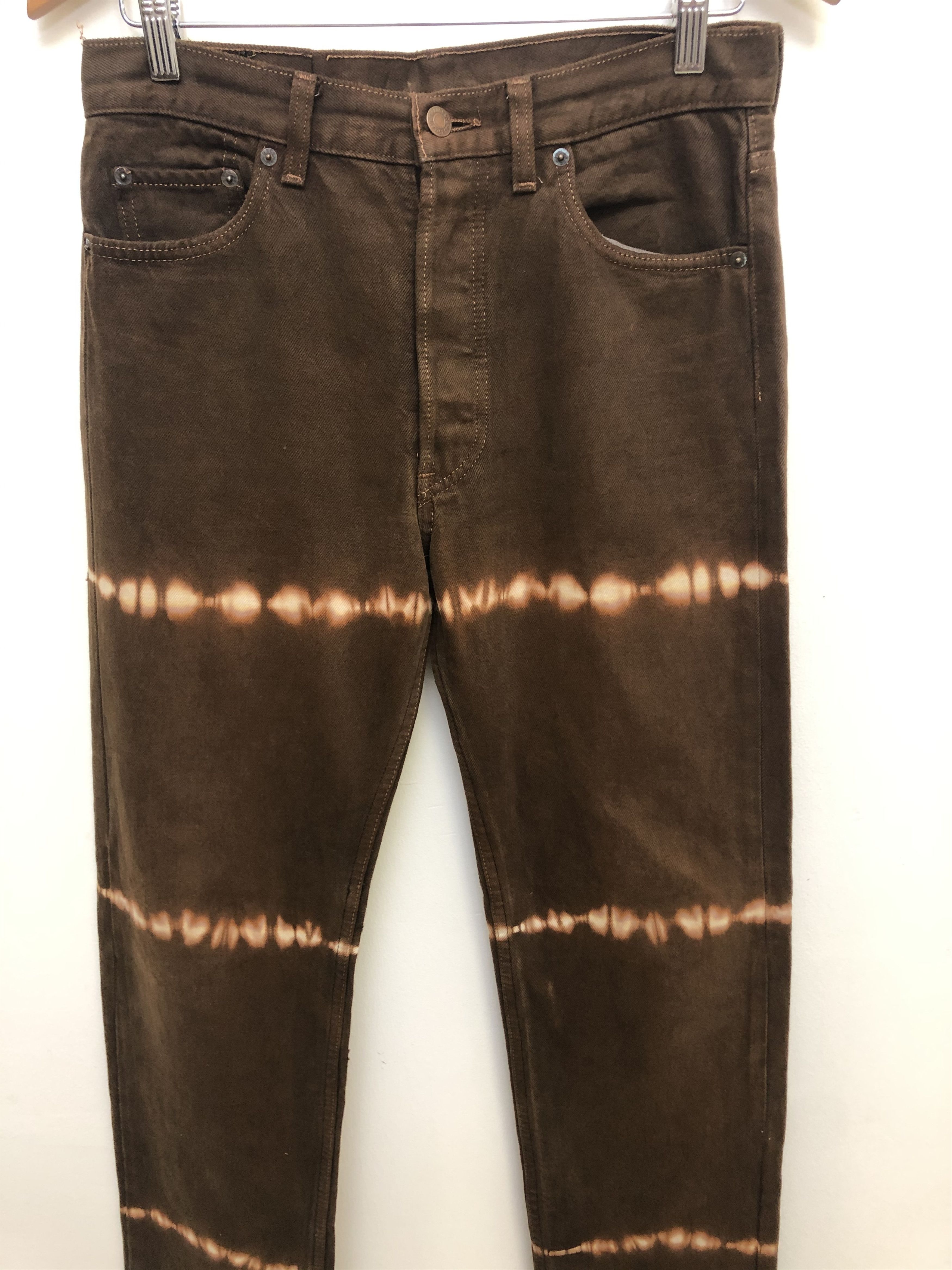Levi's Vintage Late 80's Levis 501 Brown Tie Dye Jeans Size US 30 / EU 46 - 2 Thumbnail