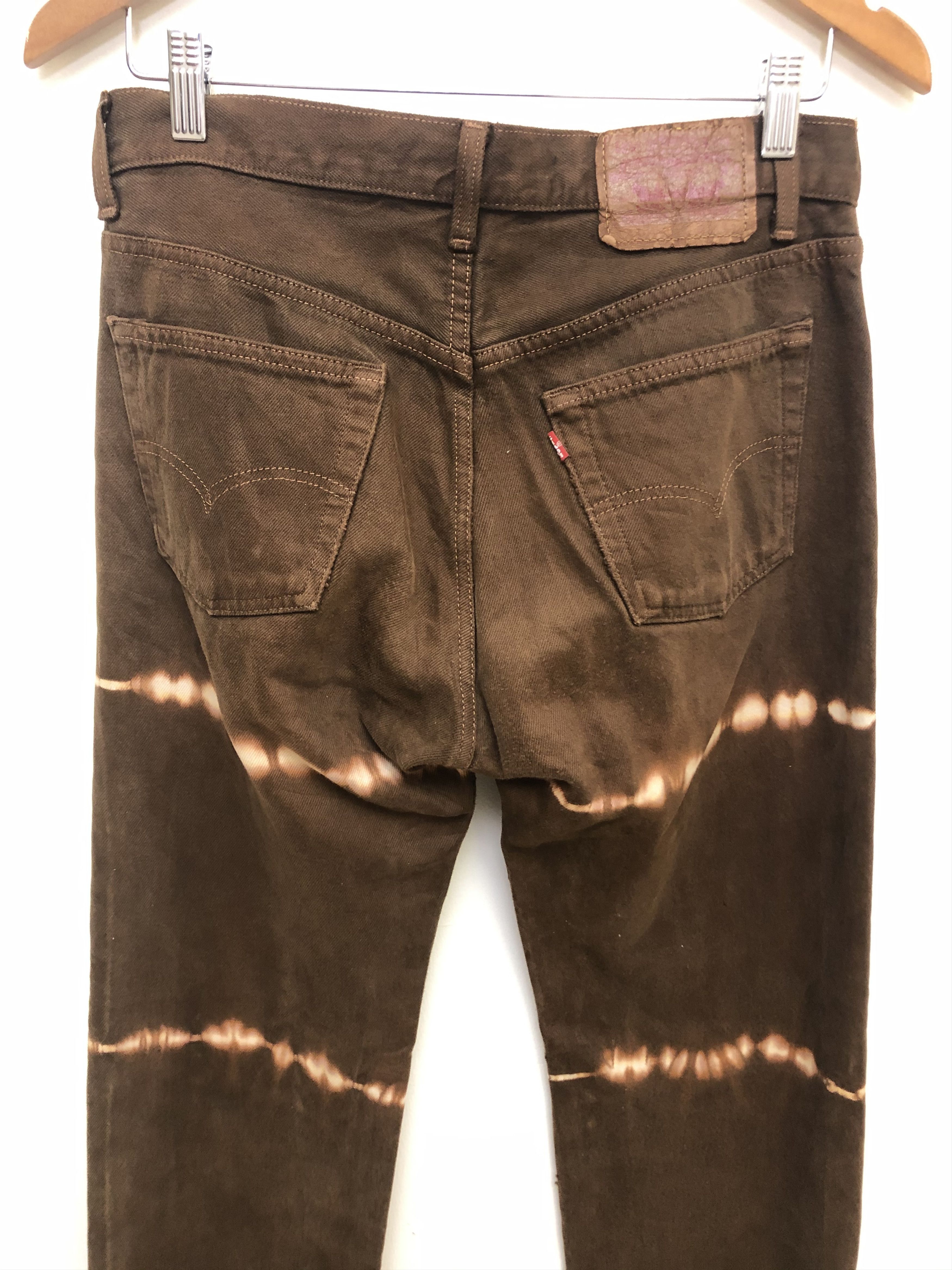 Levi's Vintage Late 80's Levis 501 Brown Tie Dye Jeans Size US 30 / EU 46 - 5 Thumbnail