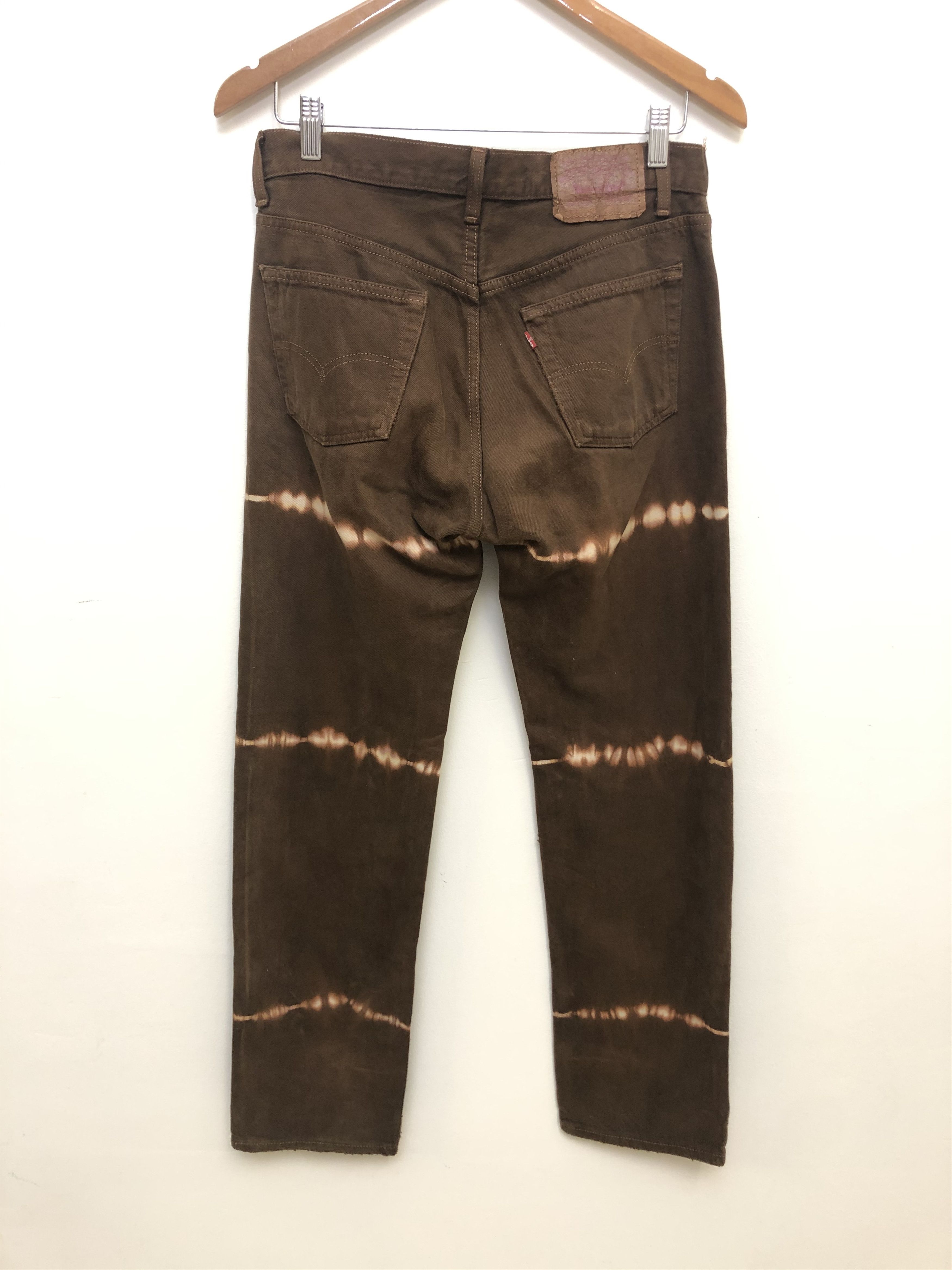 Levi's Vintage Late 80's Levis 501 Brown Tie Dye Jeans Size US 30 / EU 46 - 4 Thumbnail