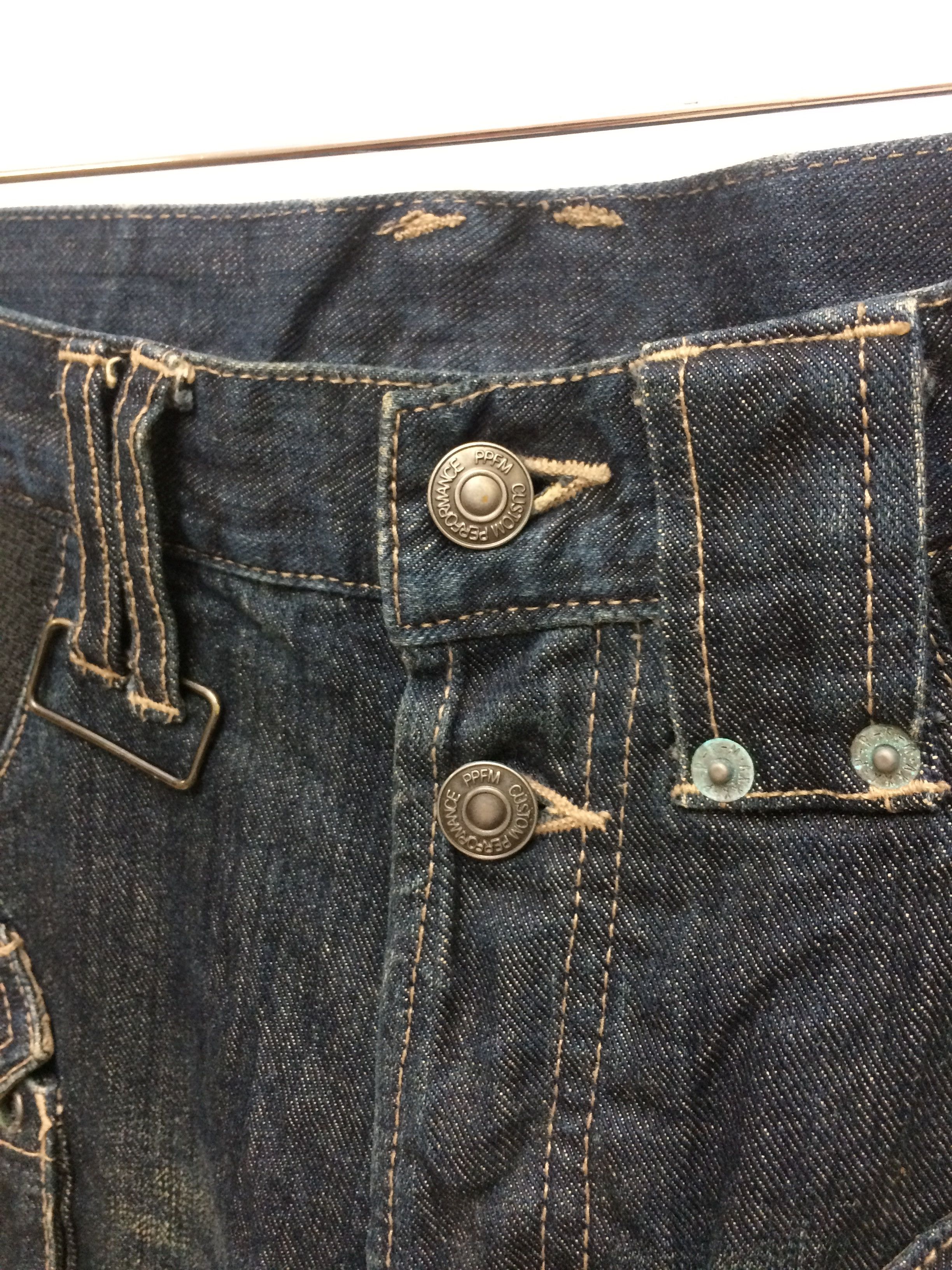 Designer × PPFM PPFM Multi Pocket Bondage Parachute Distressed Denim Jeans Size US 32 / EU 48 - 6 Thumbnail