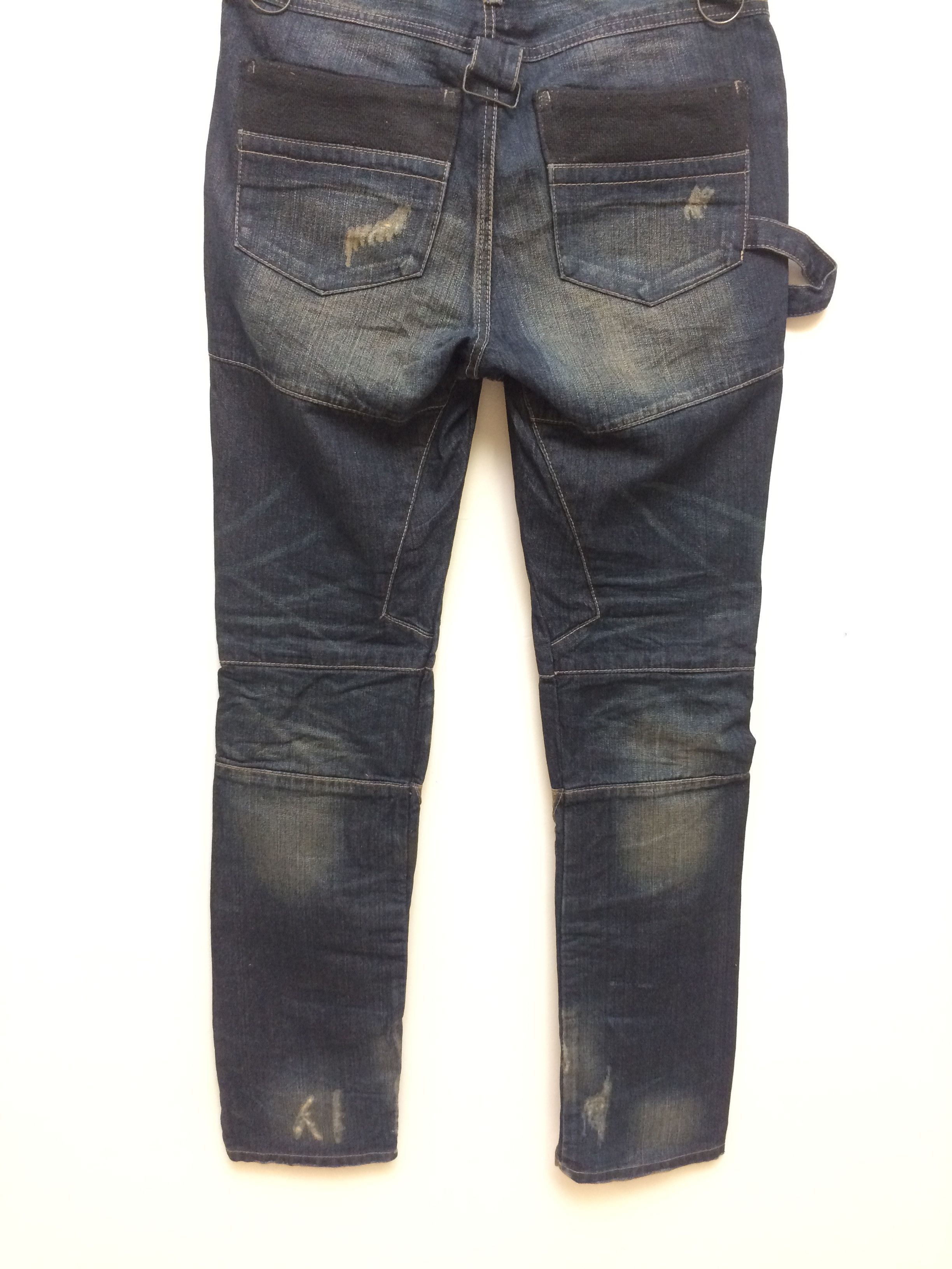 PPFM Multi Pocket Bondage Parachute Distressed Denim Jeans