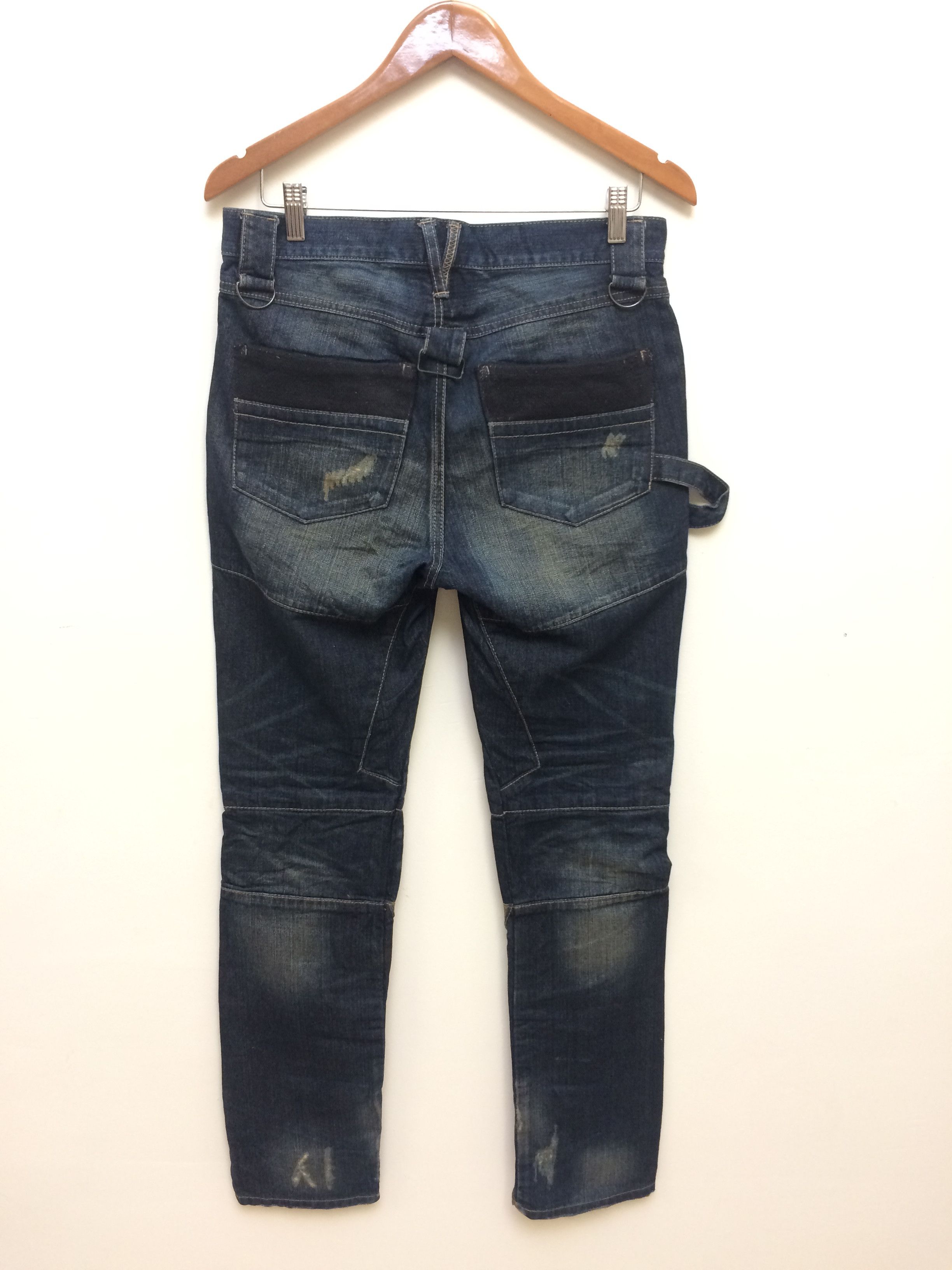Designer × PPFM PPFM Multi Pocket Bondage Parachute Distressed Denim Jeans Size US 32 / EU 48 - 7 Thumbnail