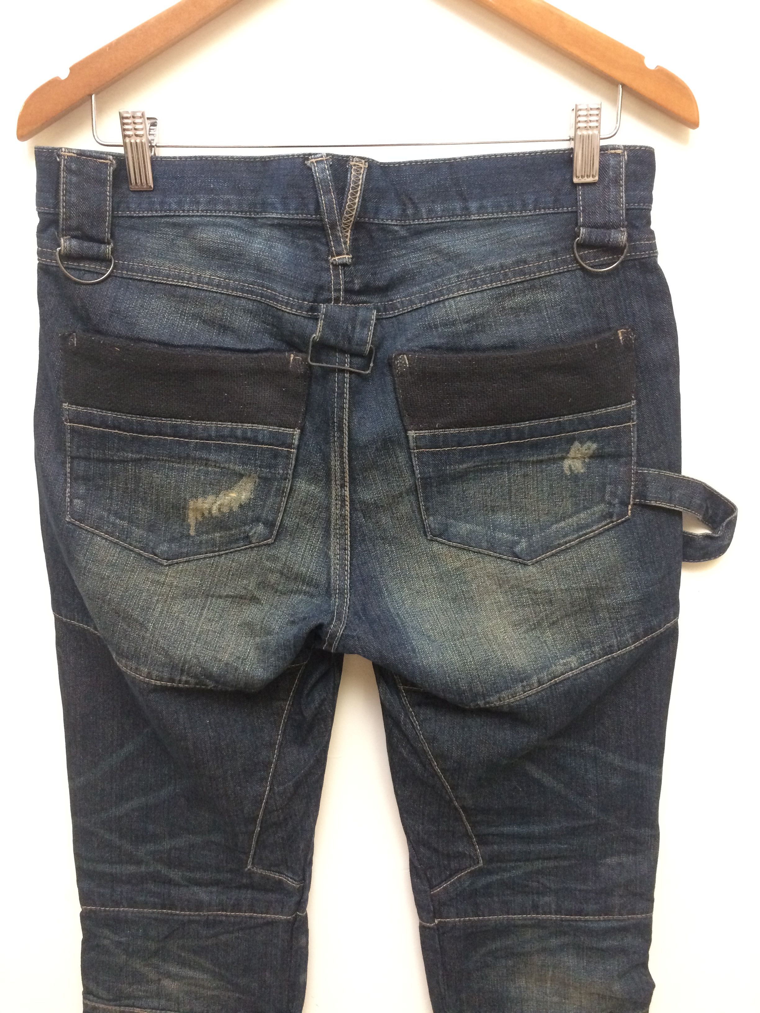 Designer × PPFM PPFM Multi Pocket Bondage Parachute Distressed Denim Jeans Size US 32 / EU 48 - 9 Thumbnail