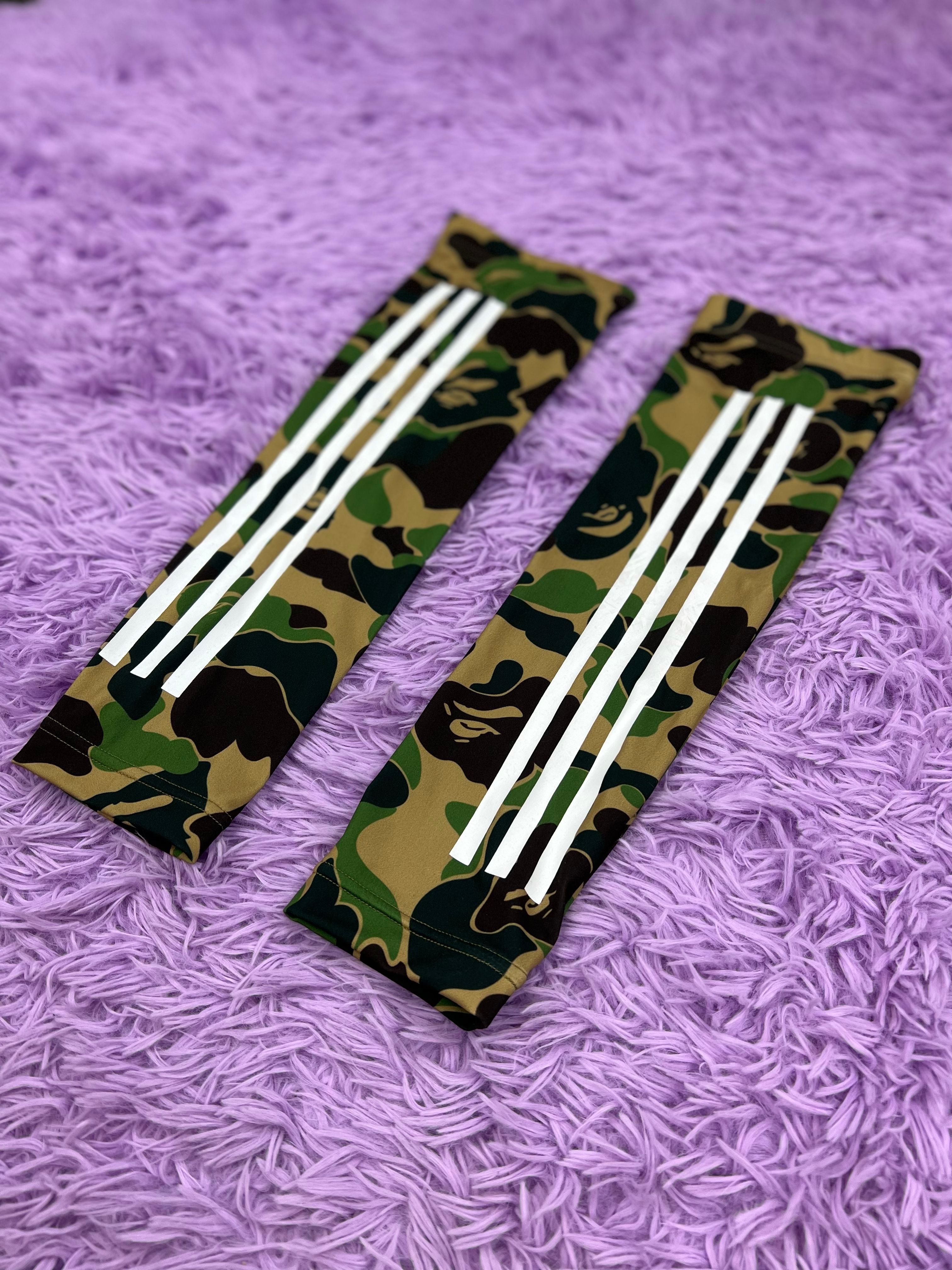 Pre-owned Bape X Adidas Arm Sleeve L/xl In Green