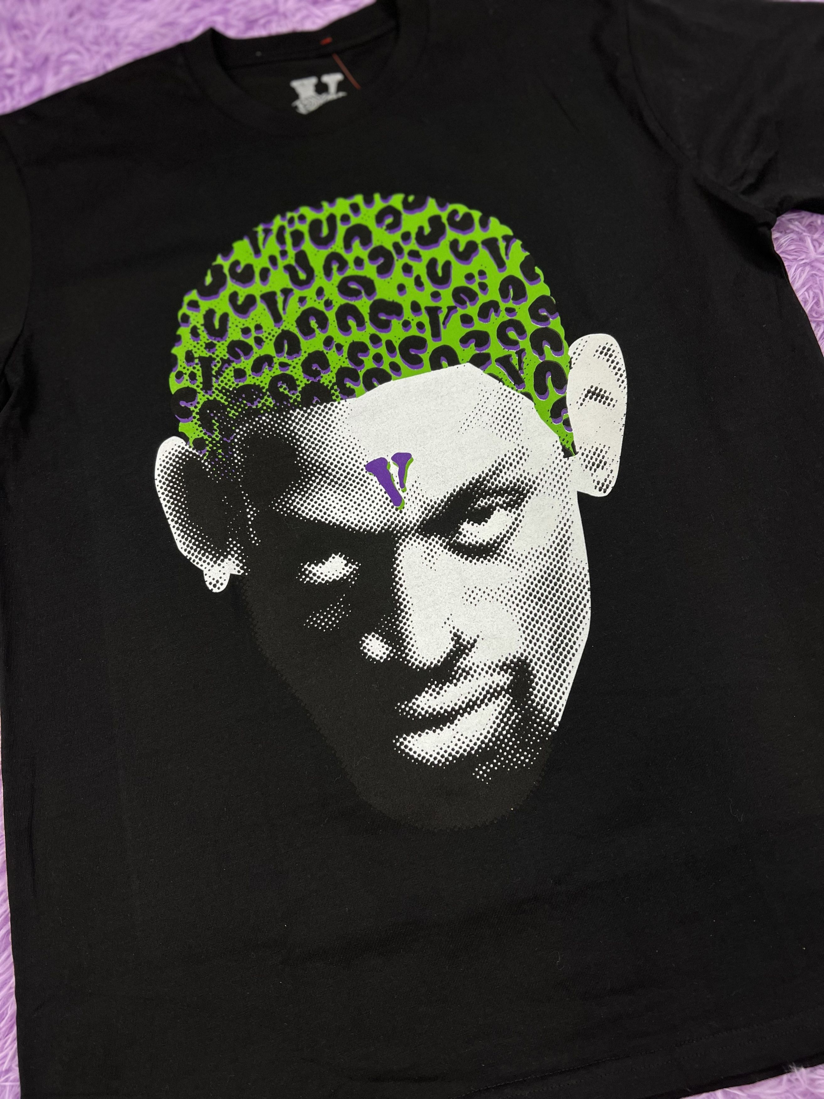 image of Vlone Rodman Cheetah Tee in Black, Men's (Size 2XL)