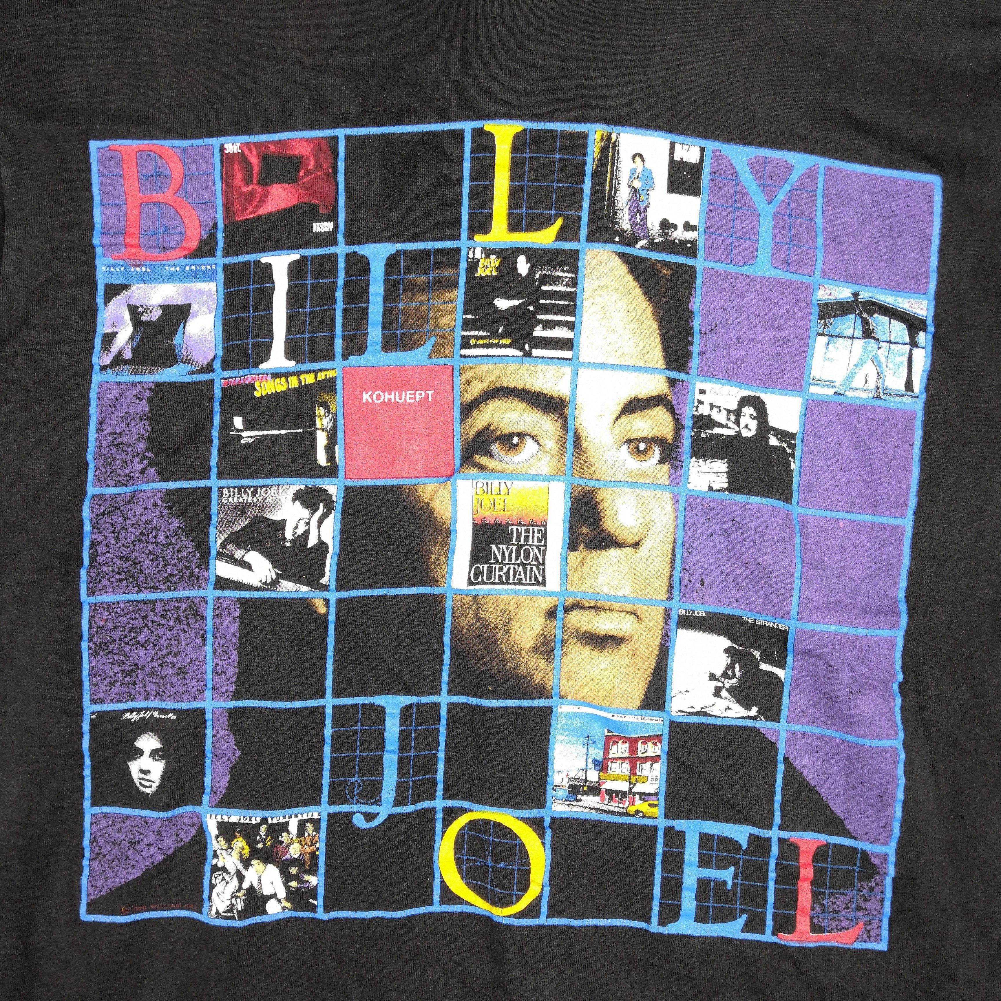 Band Tees × Vintage Vintage 90s Billy Joel T Shirt Store Front Tour Tees Size US M / EU 48-50 / 2 - 5 Thumbnail