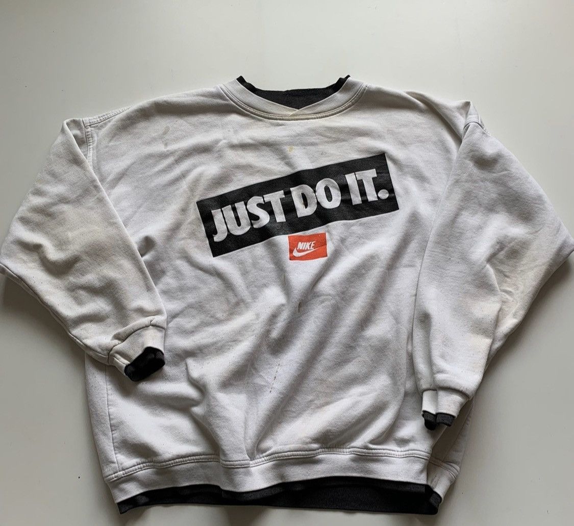 Nike Vintage 1990s Nike Just Do It Graphic Crewneck Men's Medium Size US M / EU 48-50 / 2 - 1 Thumbnail