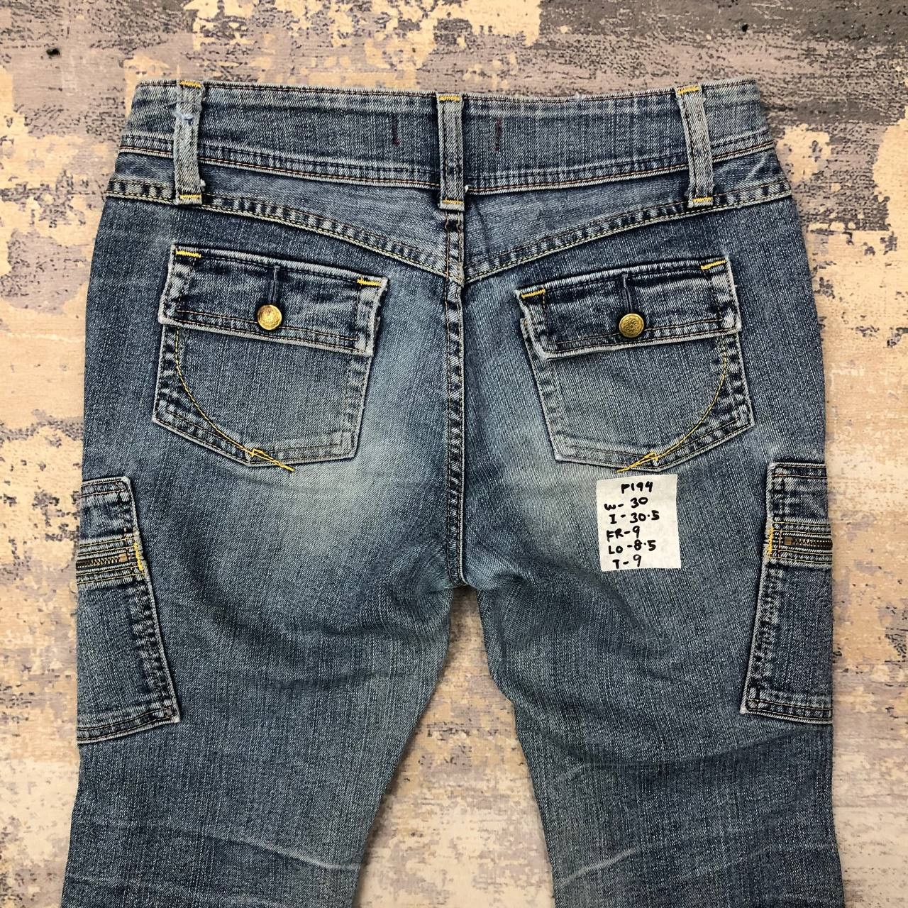 Japanese Brand P194 JAPAN GEORGIA LOVE FLARED JEANS Size 30" / US 8 / IT 44 - 4 Thumbnail
