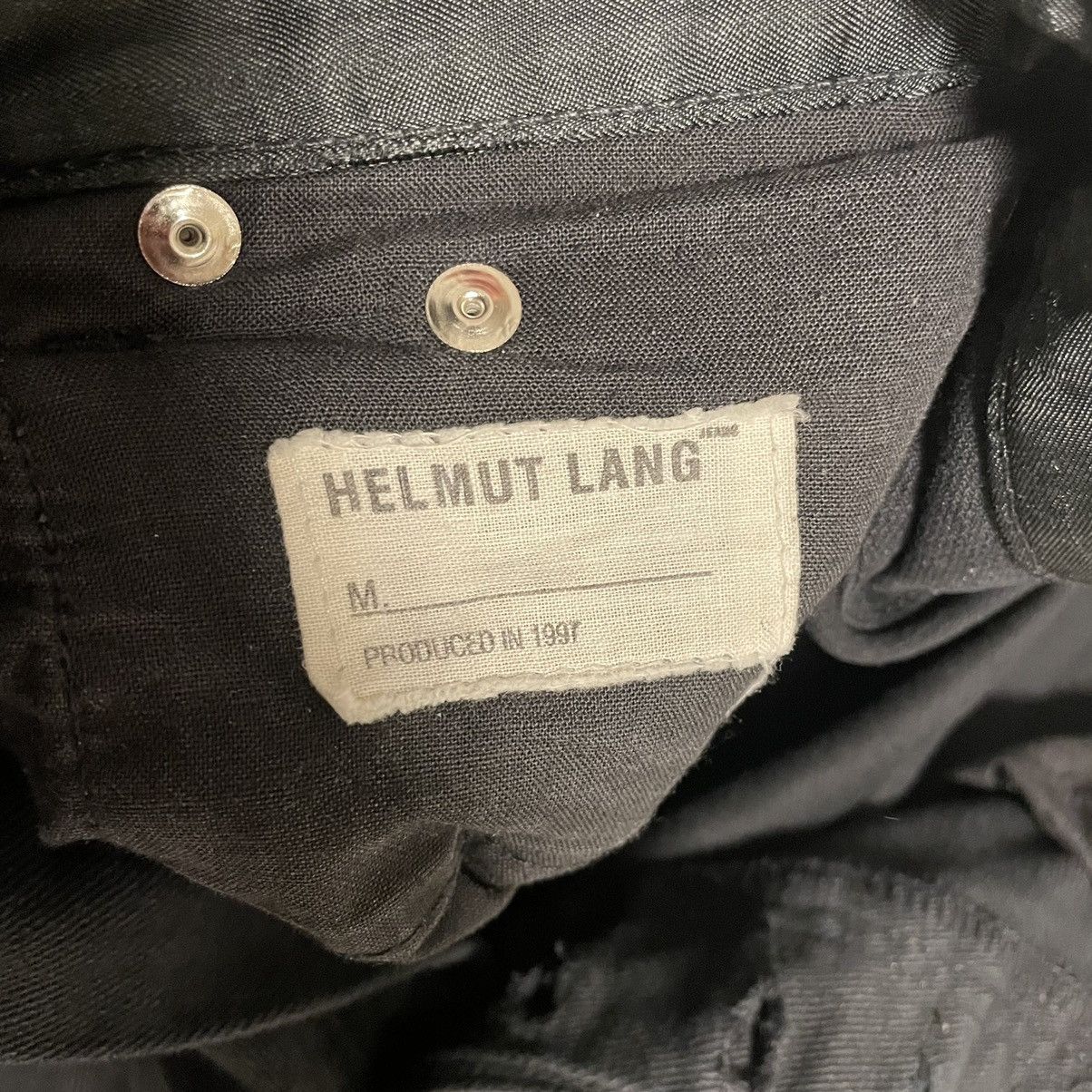 Helmut Lang SS97 black satin waist denim pants Size US 29 - 3 Thumbnail