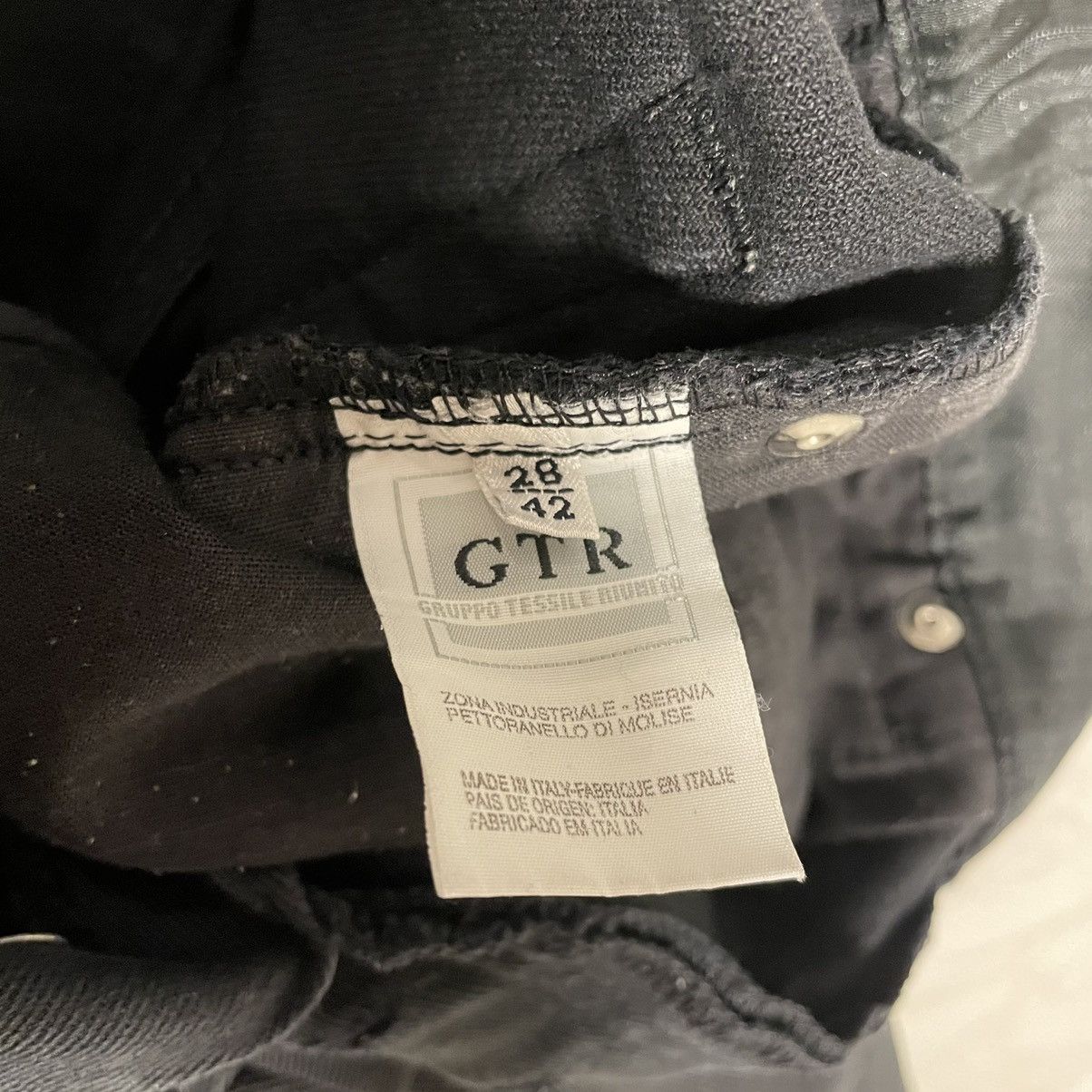 Helmut Lang SS97 black satin waist denim pants Size US 29 - 4 Thumbnail