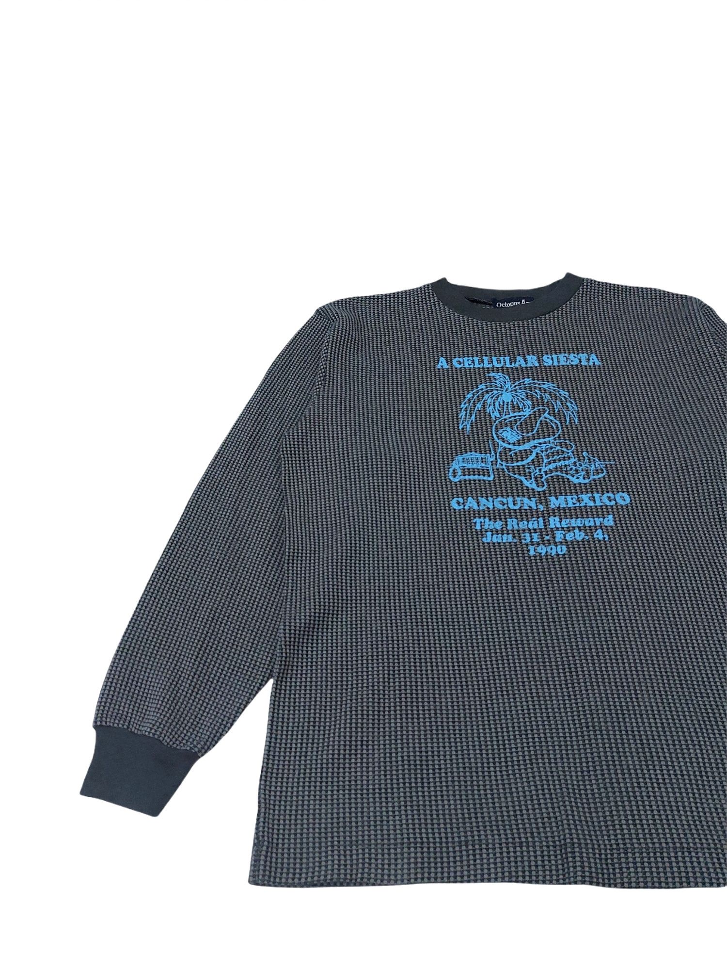 Japanese Brand × Octopus × Vintage RARE!VTG OCTOPUS ARMY "A CELLULAR SIESTA" JACQUARD CREWNECK Size US M / EU 48-50 / 2 - 3 Thumbnail