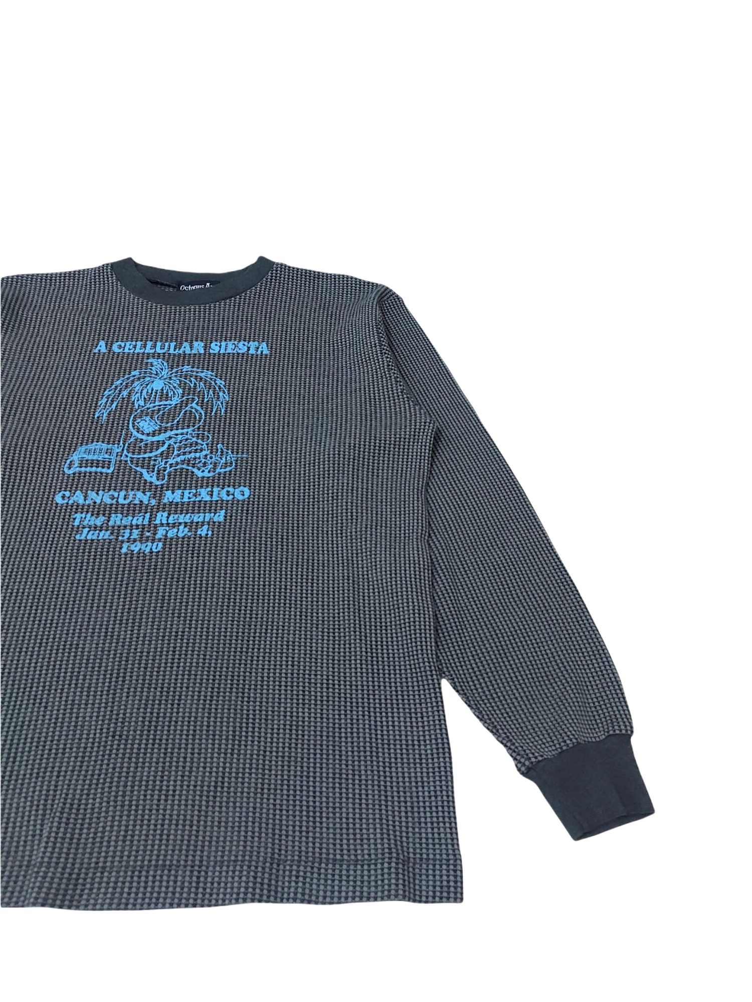 Japanese Brand × Octopus × Vintage RARE!VTG OCTOPUS ARMY "A CELLULAR SIESTA" JACQUARD CREWNECK Size US M / EU 48-50 / 2 - 2 Thumbnail