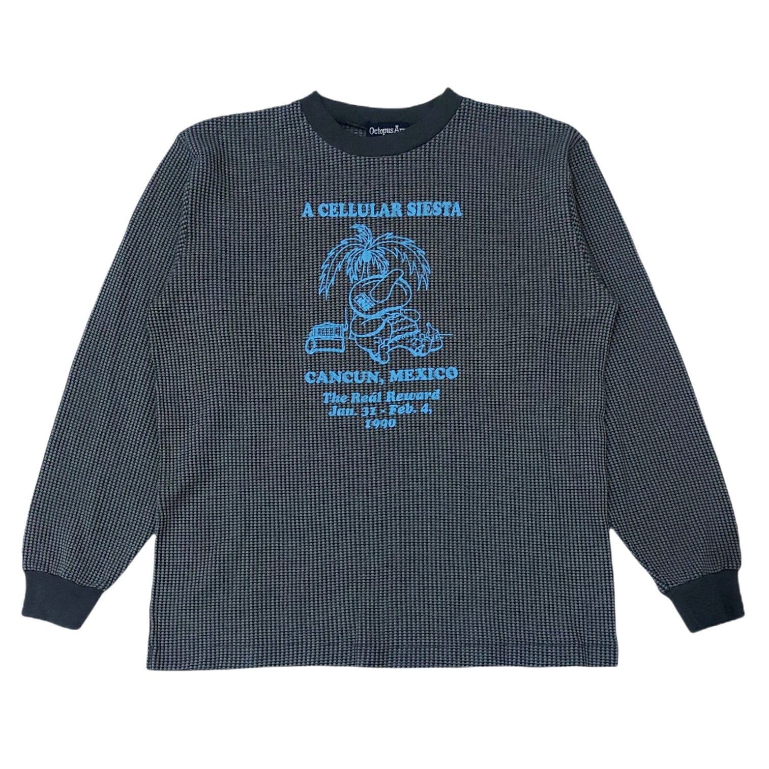 Japanese Brand × Octopus × Vintage RARE!VTG OCTOPUS ARMY "A CELLULAR SIESTA" JACQUARD CREWNECK Size US M / EU 48-50 / 2 - 1 Thumbnail