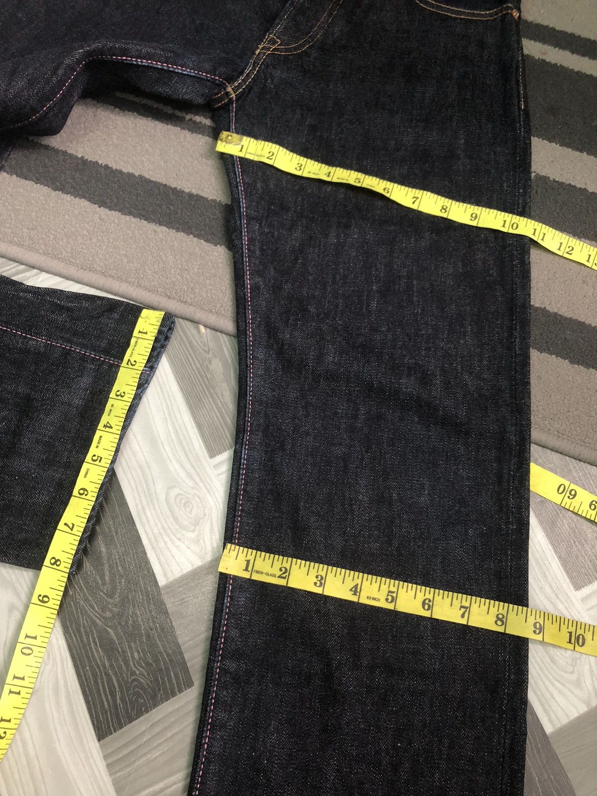 Japanese Brand × Momotaro Jeans MOMOTARO GOING TO BATTLE SELVEDGE INDIGO BLUE DENIM JEANS Size US 29 - 17 Thumbnail