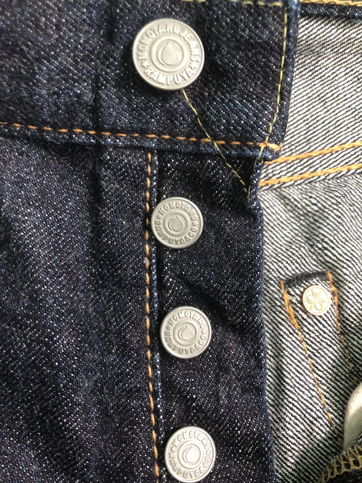 Japanese Brand × Momotaro Jeans MOMOTARO GOING TO BATTLE SELVEDGE INDIGO BLUE DENIM JEANS Size US 29 - 6 Thumbnail