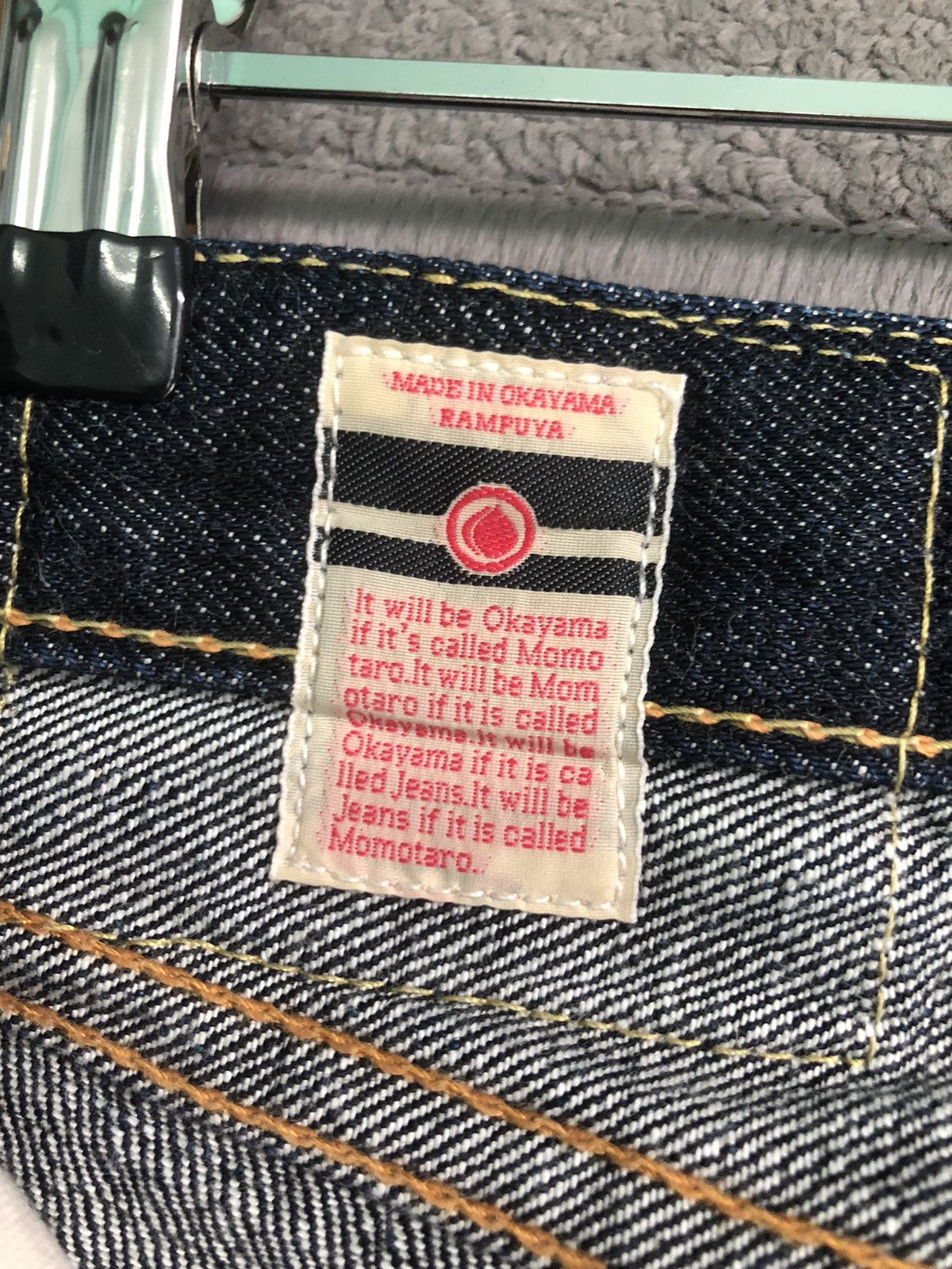 Japanese Brand × Momotaro Jeans MOMOTARO GOING TO BATTLE SELVEDGE INDIGO BLUE DENIM JEANS Size US 29 - 8 Thumbnail