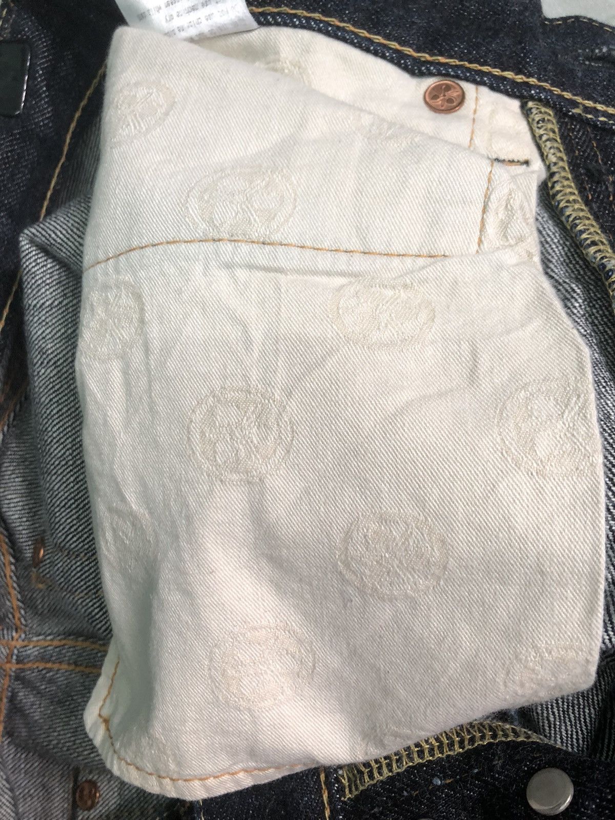 Japanese Brand × Momotaro Jeans MOMOTARO GOING TO BATTLE SELVEDGE INDIGO BLUE DENIM JEANS Size US 29 - 9 Thumbnail