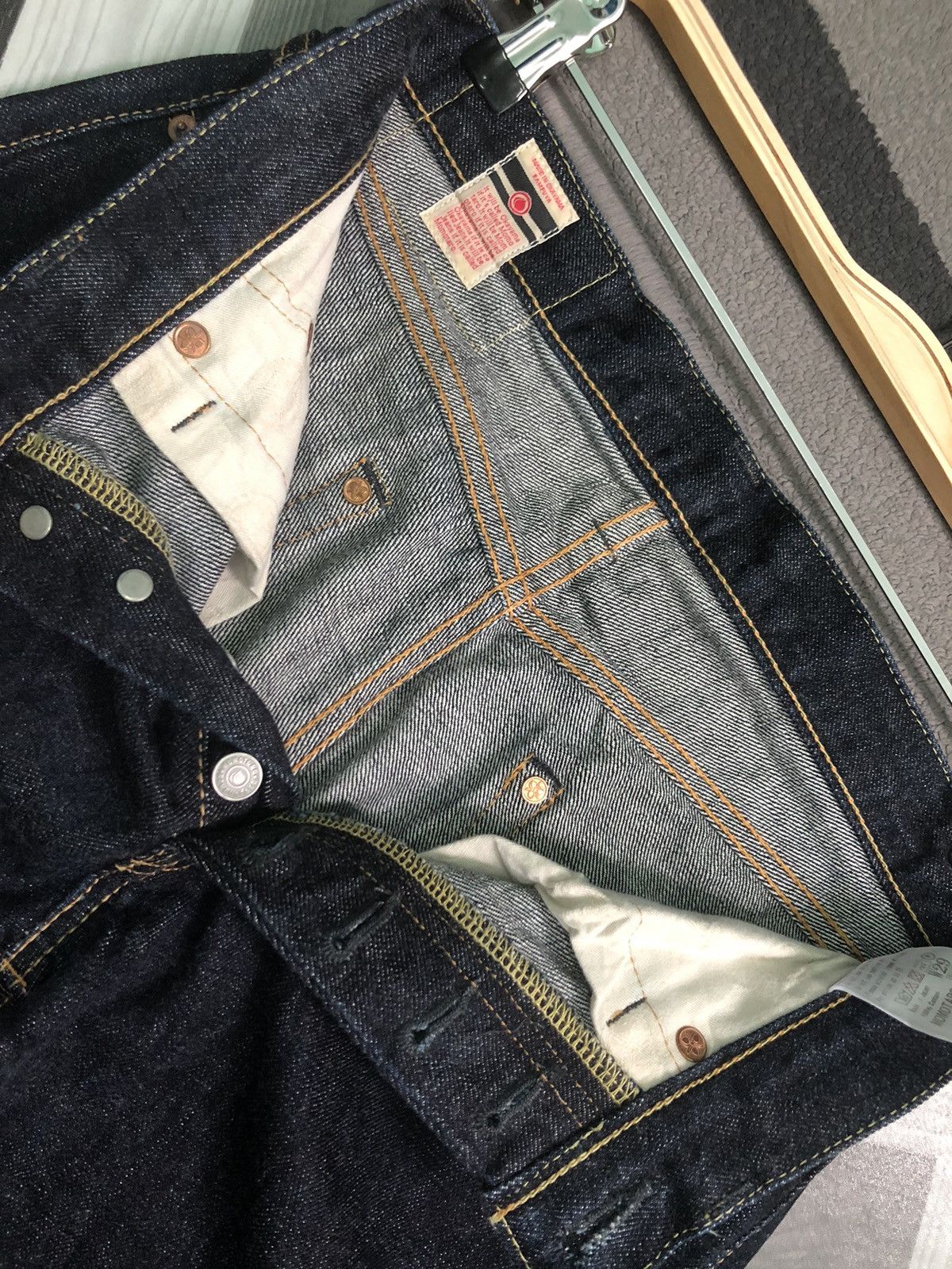 Japanese Brand × Momotaro Jeans MOMOTARO GOING TO BATTLE SELVEDGE INDIGO BLUE DENIM JEANS Size US 29 - 7 Thumbnail