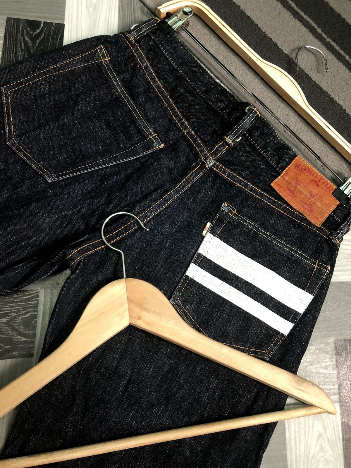 Japanese Brand × Momotaro Jeans MOMOTARO GOING TO BATTLE SELVEDGE INDIGO BLUE DENIM JEANS Size US 29 - 12 Thumbnail