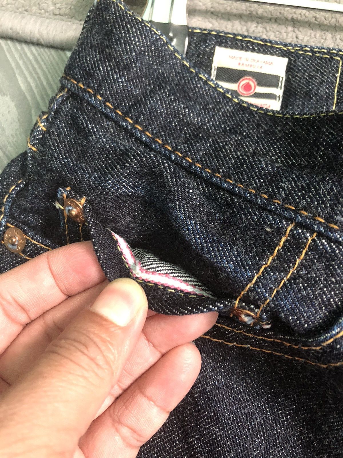 Japanese Brand × Momotaro Jeans MOMOTARO GOING TO BATTLE SELVEDGE INDIGO BLUE DENIM JEANS Size US 29 - 5 Thumbnail