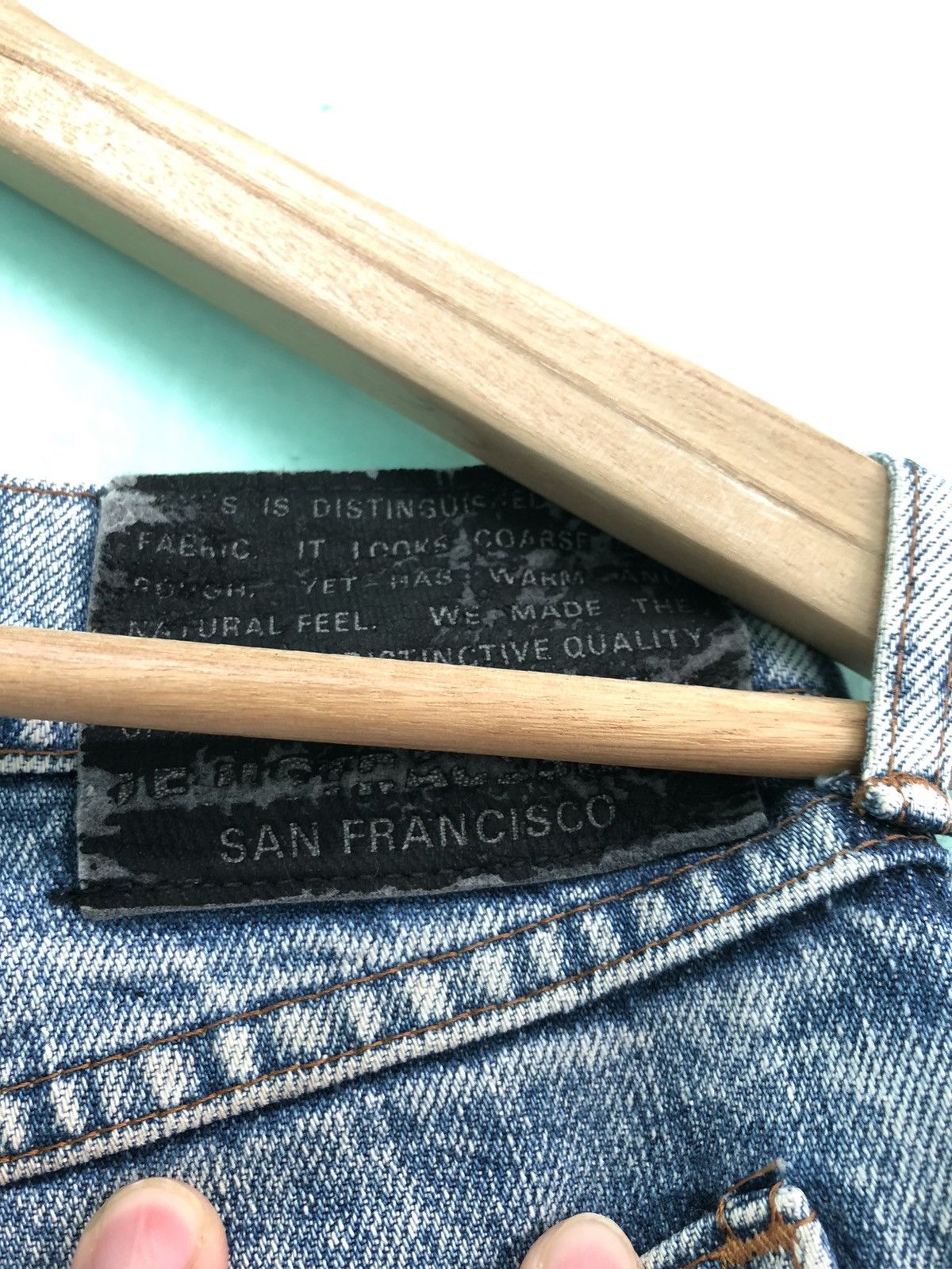 Levi's Vintage Clothing × Vintage VINTAGE 90s LEVIS STONE WASH BLACK TAB BIG E DENIM JEANS Size US 29 - 10 Thumbnail