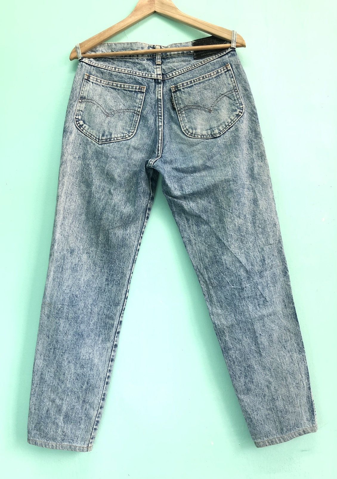 Levi's Vintage Clothing × Vintage VINTAGE 90s LEVIS STONE WASH BLACK TAB BIG E DENIM JEANS Size US 29 - 7 Thumbnail
