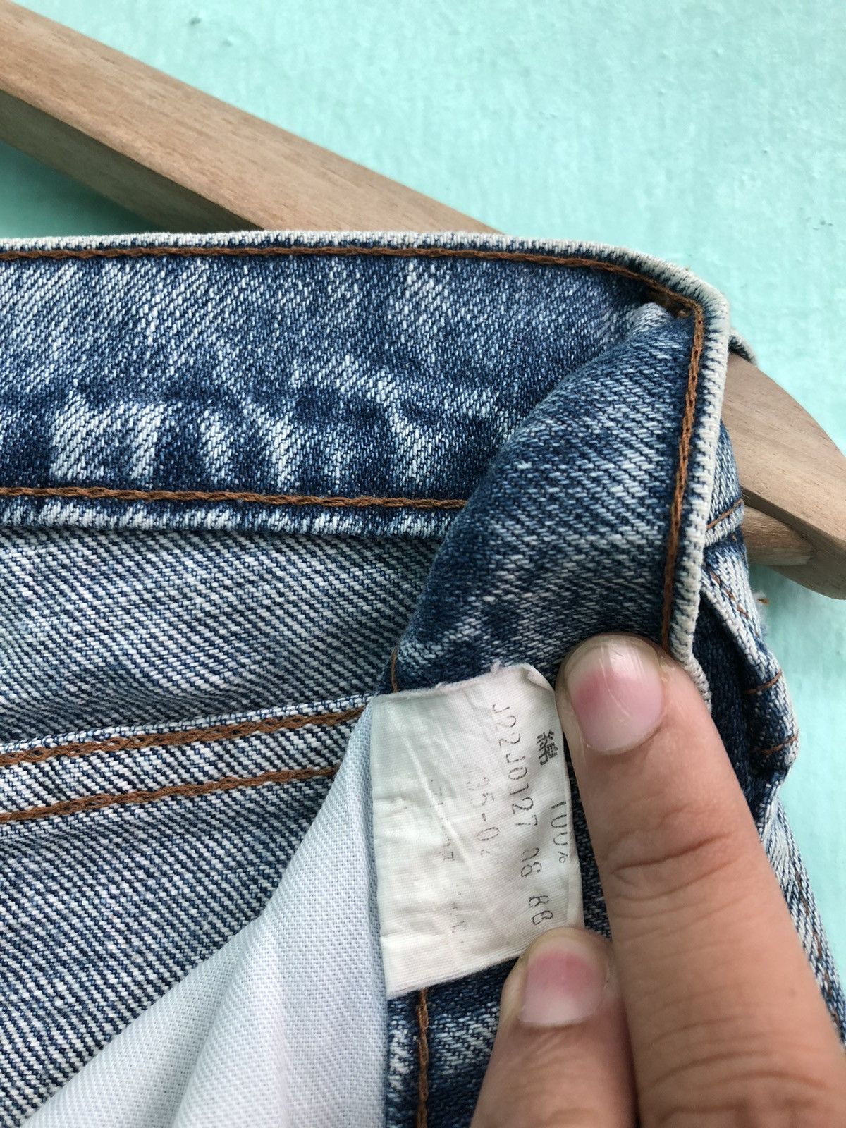 Levi's Vintage Clothing × Vintage VINTAGE 90s LEVIS STONE WASH BLACK TAB BIG E DENIM JEANS Size US 29 - 6 Thumbnail