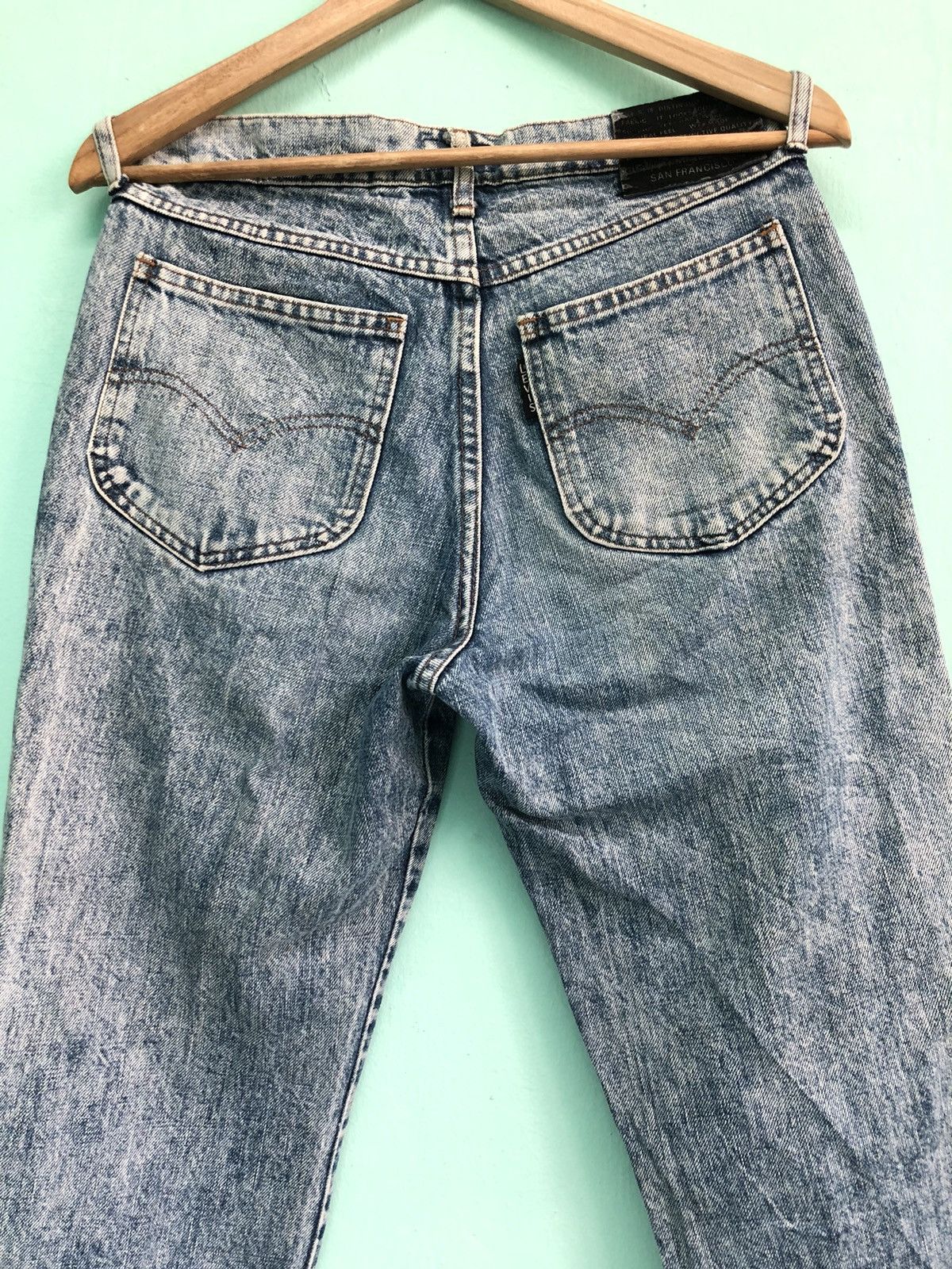Levi's Vintage Clothing × Vintage VINTAGE 90s LEVIS STONE WASH BLACK TAB BIG E DENIM JEANS Size US 29 - 8 Thumbnail