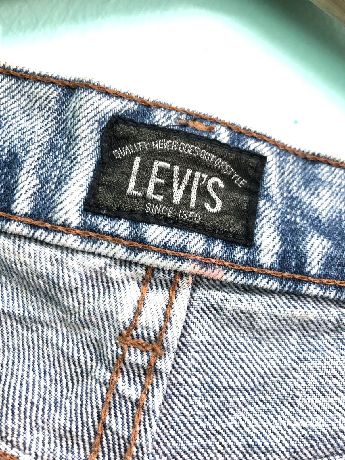 Levi's Vintage Clothing × Vintage VINTAGE 90s LEVIS STONE WASH BLACK TAB BIG E DENIM JEANS Size US 29 - 4 Thumbnail