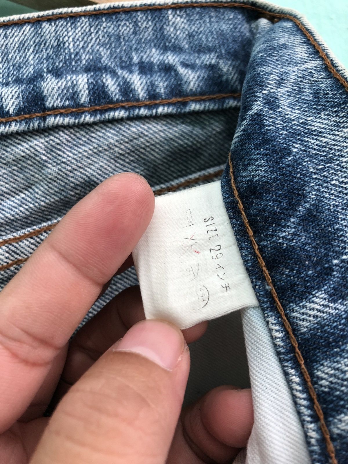 Levi's Vintage Clothing × Vintage VINTAGE 90s LEVIS STONE WASH BLACK TAB BIG E DENIM JEANS Size US 29 - 5 Thumbnail