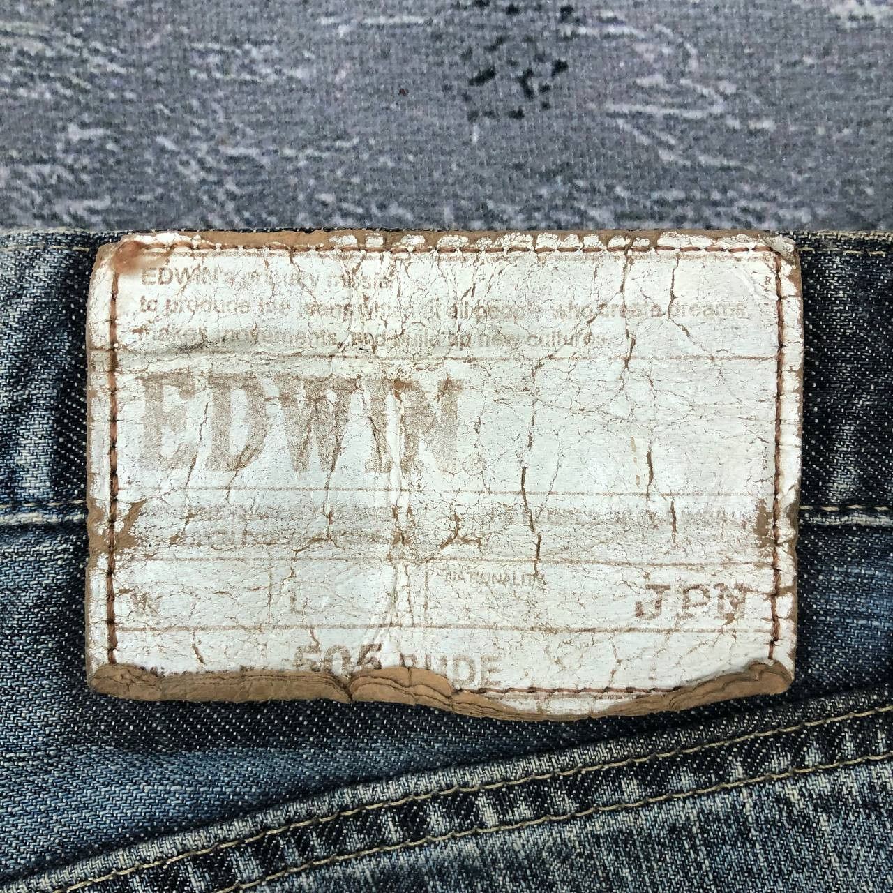 Edwin P176 VTG EDWIN DISTRESSED WORKWEAR DENIM Size US 34 / EU 50 - 5 Thumbnail