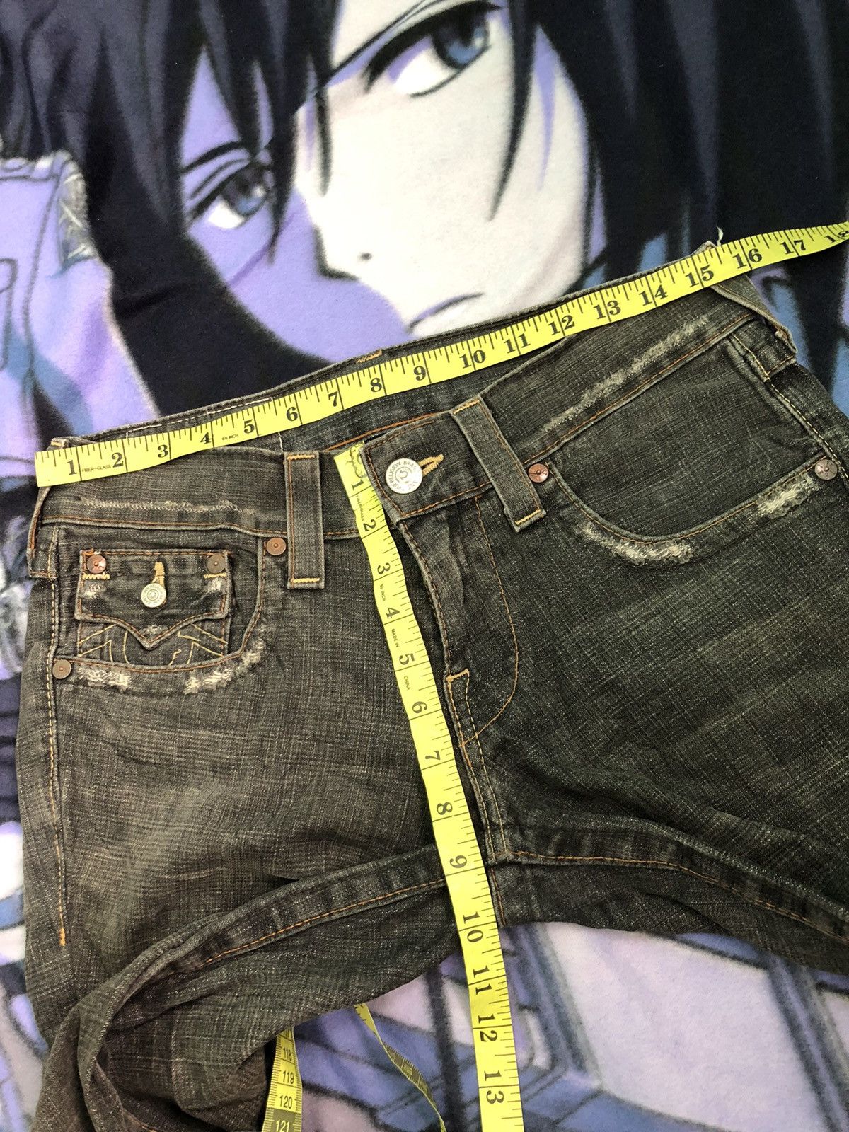 True Religion × Vintage VINTAGE TRUE RELIGION JOEY SHORT DISTRESSED DENIM JEANS Size US 31 - 9 Thumbnail
