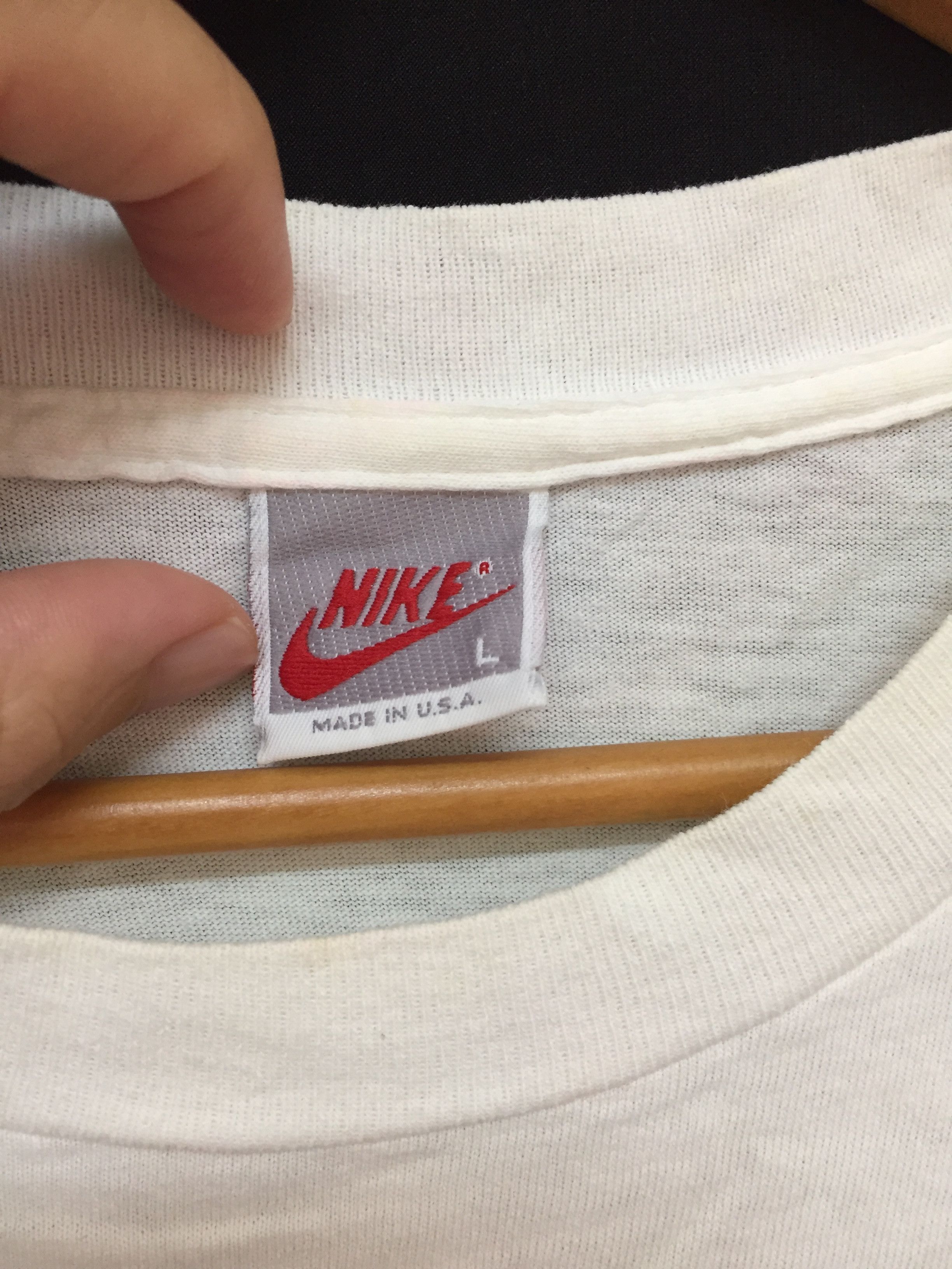 Nike × Vintage 80's NIKE Gray tag challenge court Agassi tee Size US L / EU 52-54 / 3 - 9 Thumbnail