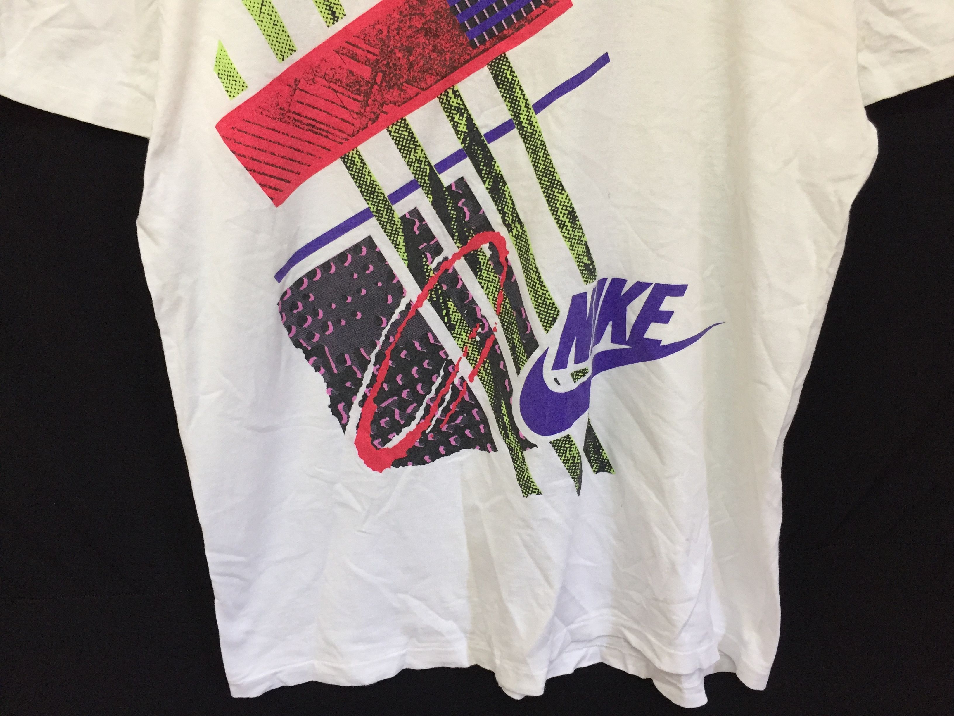 Nike × Vintage 80's NIKE Gray tag challenge court Agassi tee Size US L / EU 52-54 / 3 - 4 Thumbnail