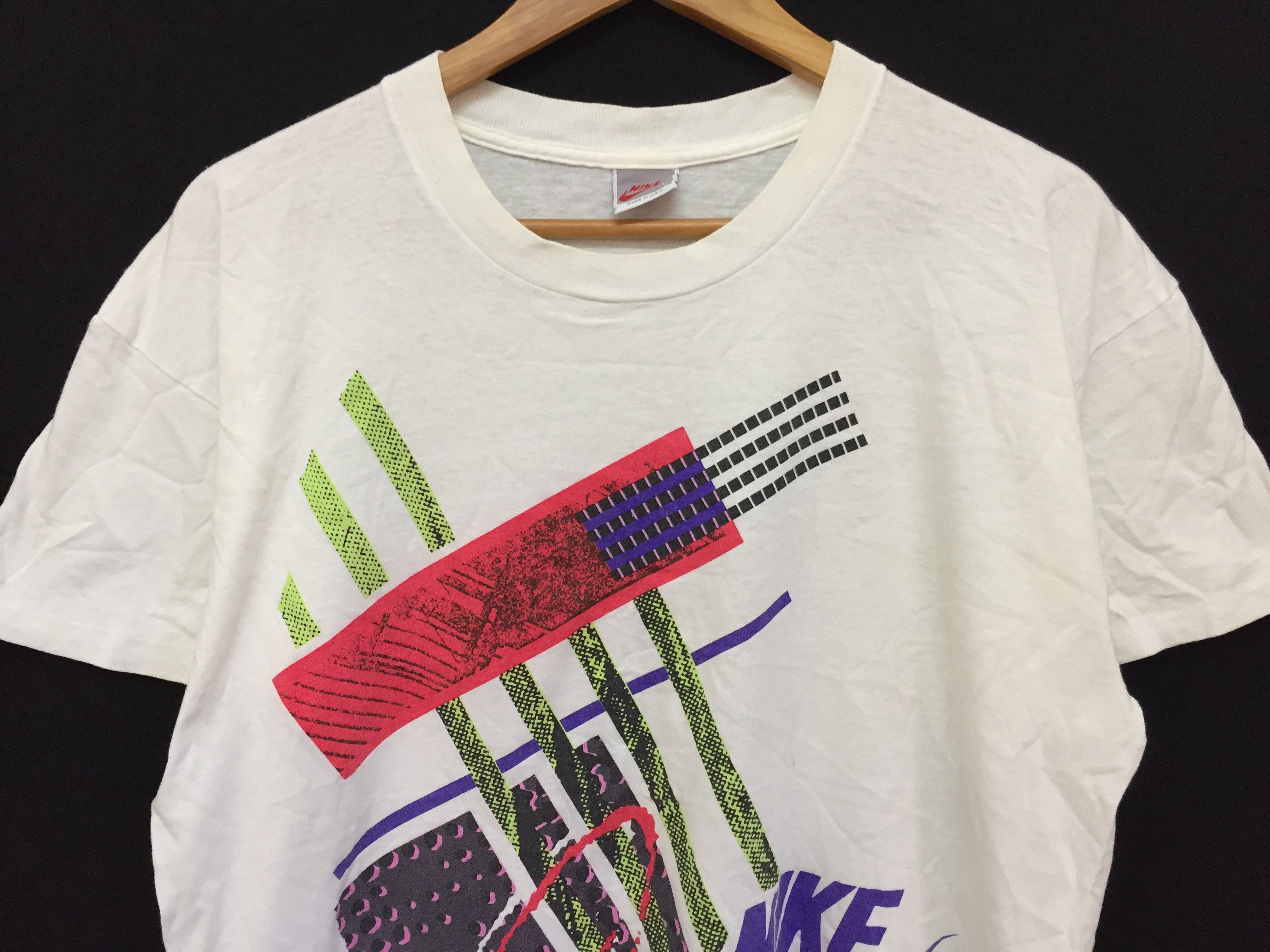 Nike × Vintage 80's NIKE Gray tag challenge court Agassi tee Size US L / EU 52-54 / 3 - 3 Thumbnail