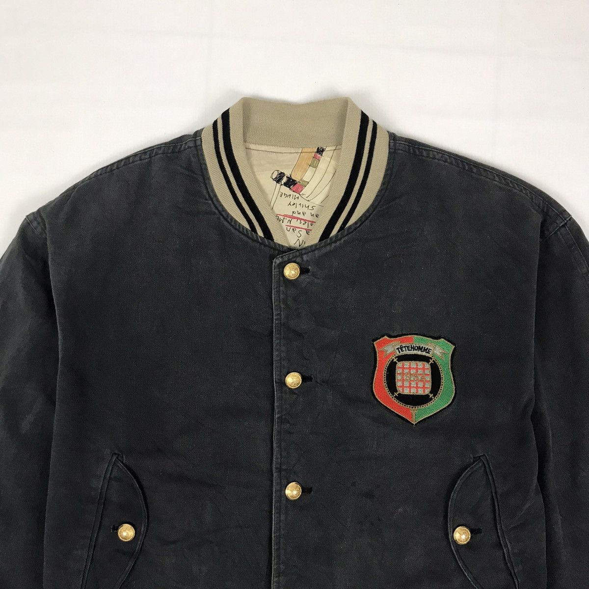 Tete Homme × Vintage Vintage Tete Homme Varsity Jacket Size US L / EU 52-54 / 3 - 5 Thumbnail