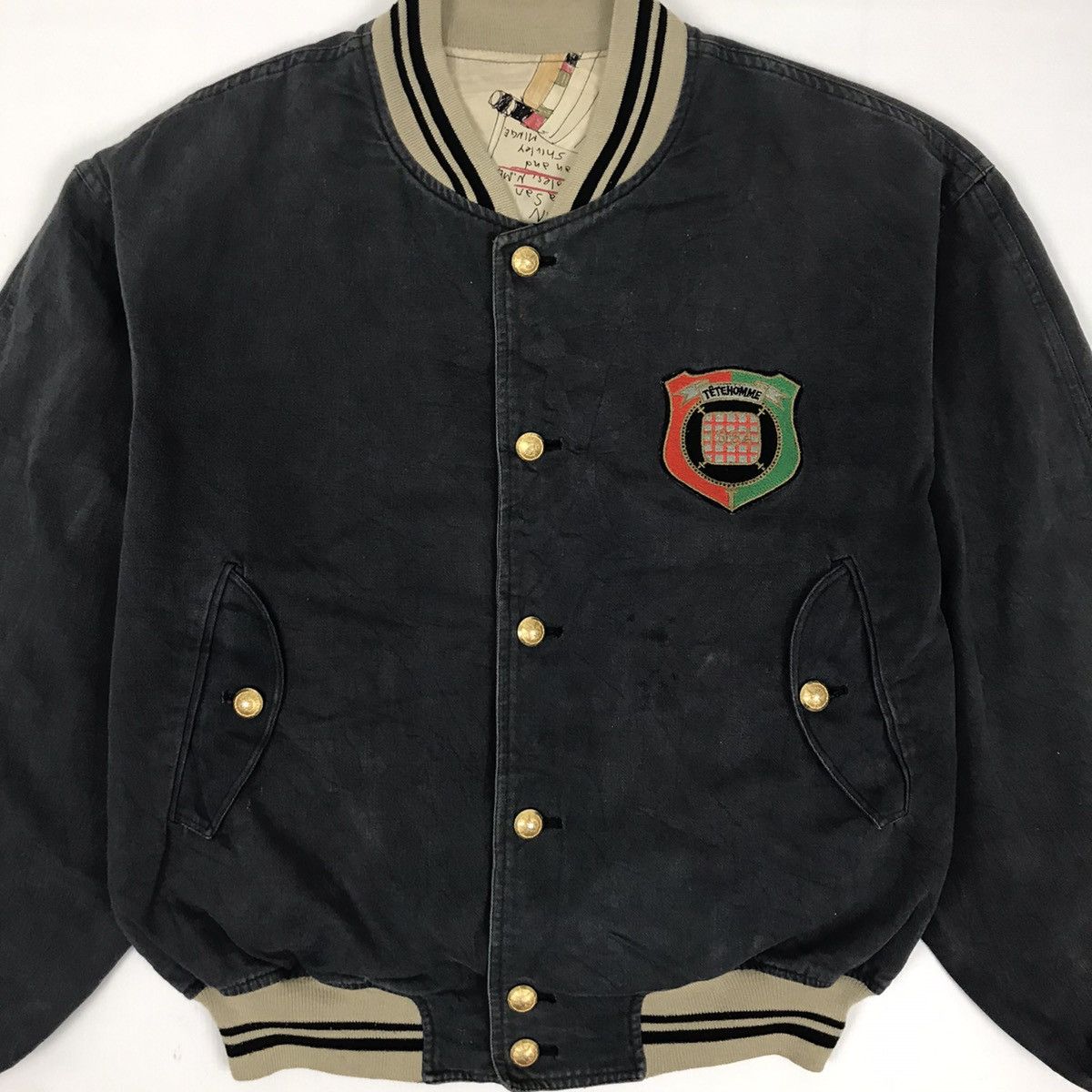 Tete Homme × Vintage Vintage Tete Homme Varsity Jacket Size US L / EU 52-54 / 3 - 8 Thumbnail
