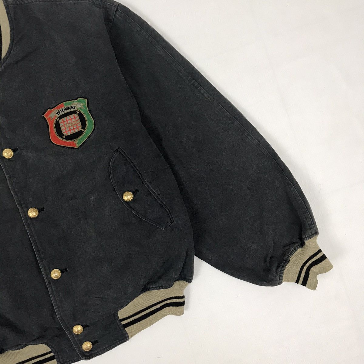Tete Homme × Vintage Vintage Tete Homme Varsity Jacket Size US L / EU 52-54 / 3 - 7 Thumbnail